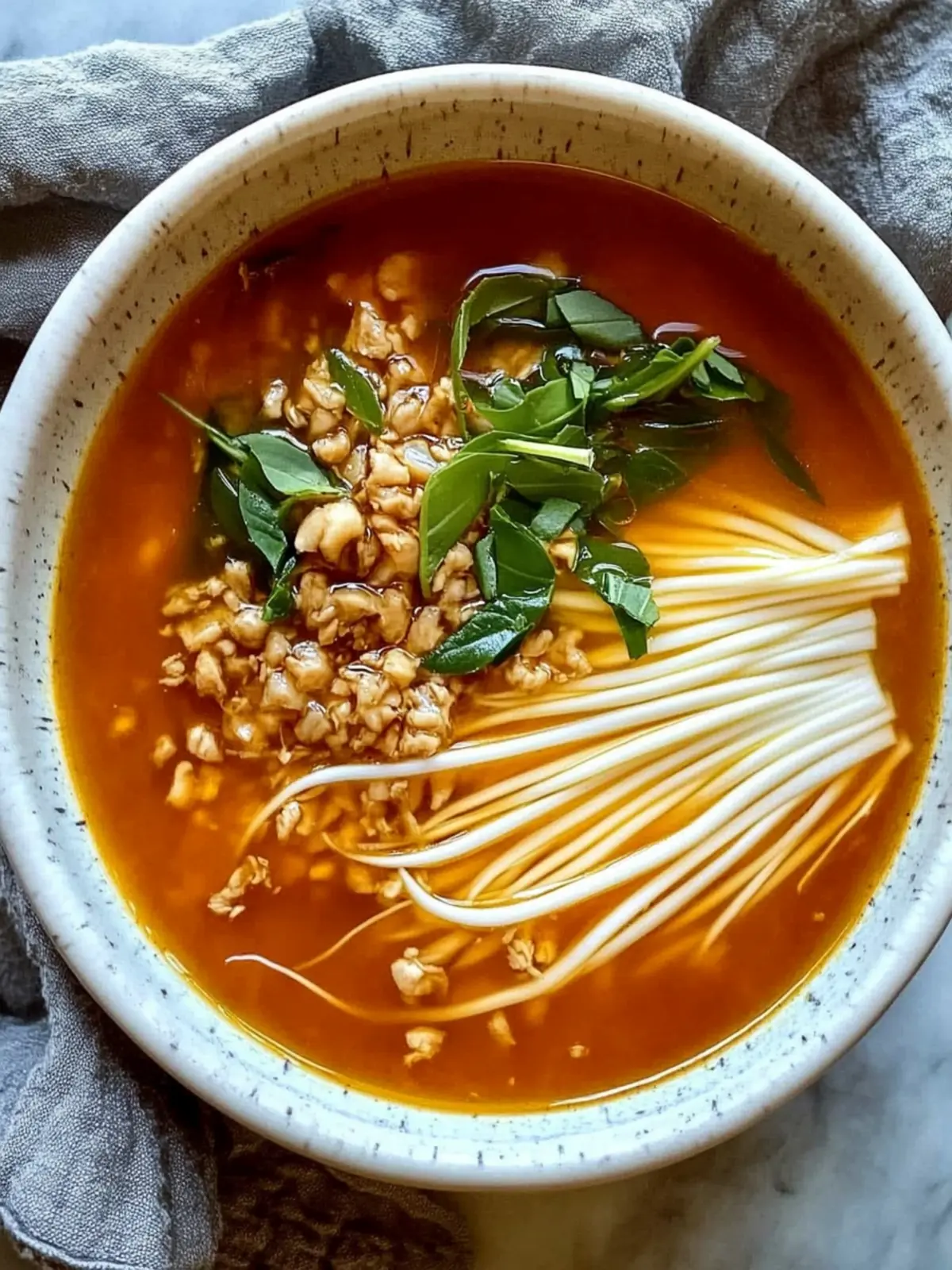 Warm Up with Homemade Tomato Enoki Mushroom Soup Delight 2 Tomato Enoki Mushroom Soup