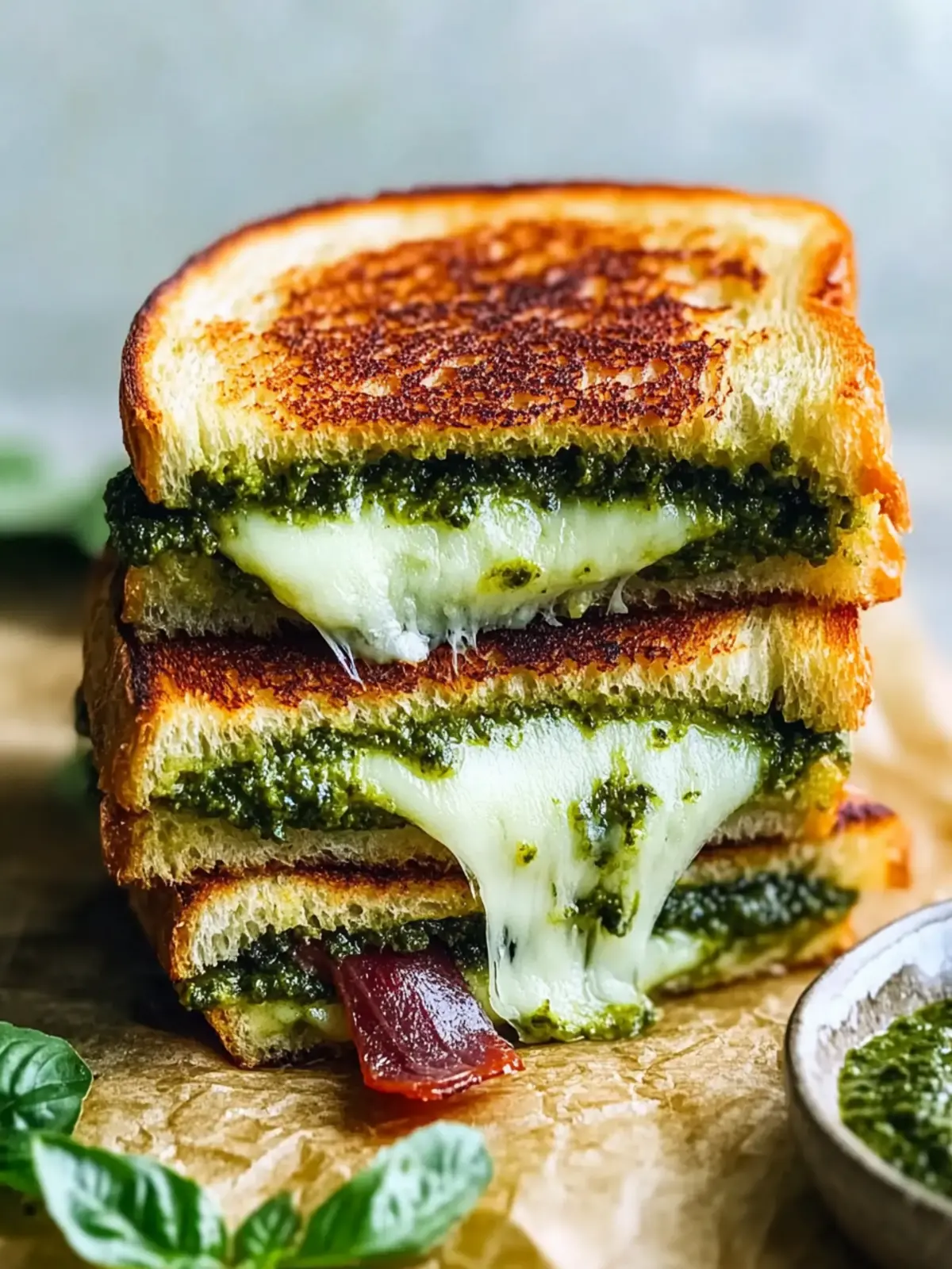 Sourdough Pesto Grilled Cheese: Elevate Your Comfort Food Game 2 Sourdough Pesto Grilled Cheese