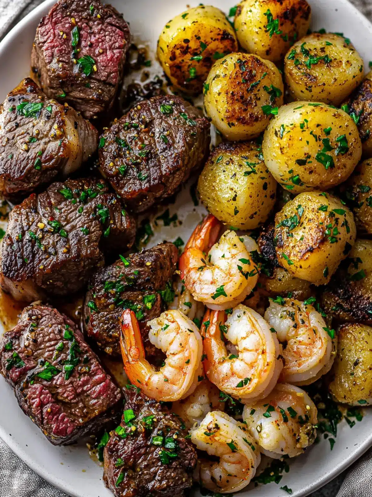 Garlic Butter Steak Bites & Shrimp: Quick Gourmet Delight 3 Garlic Butter Steak Bites & Shrimp