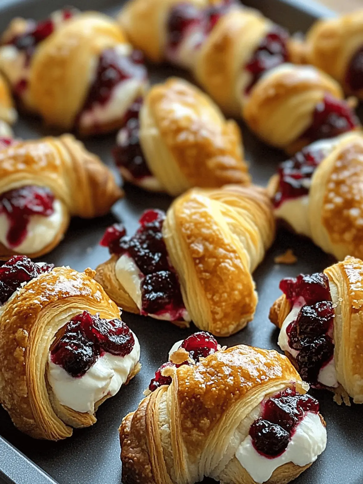 Cranberry Cream Cheese Crescent Bites Perfect for Fall Gatherings 4 Cranberry Cream Cheese Crescent Bites