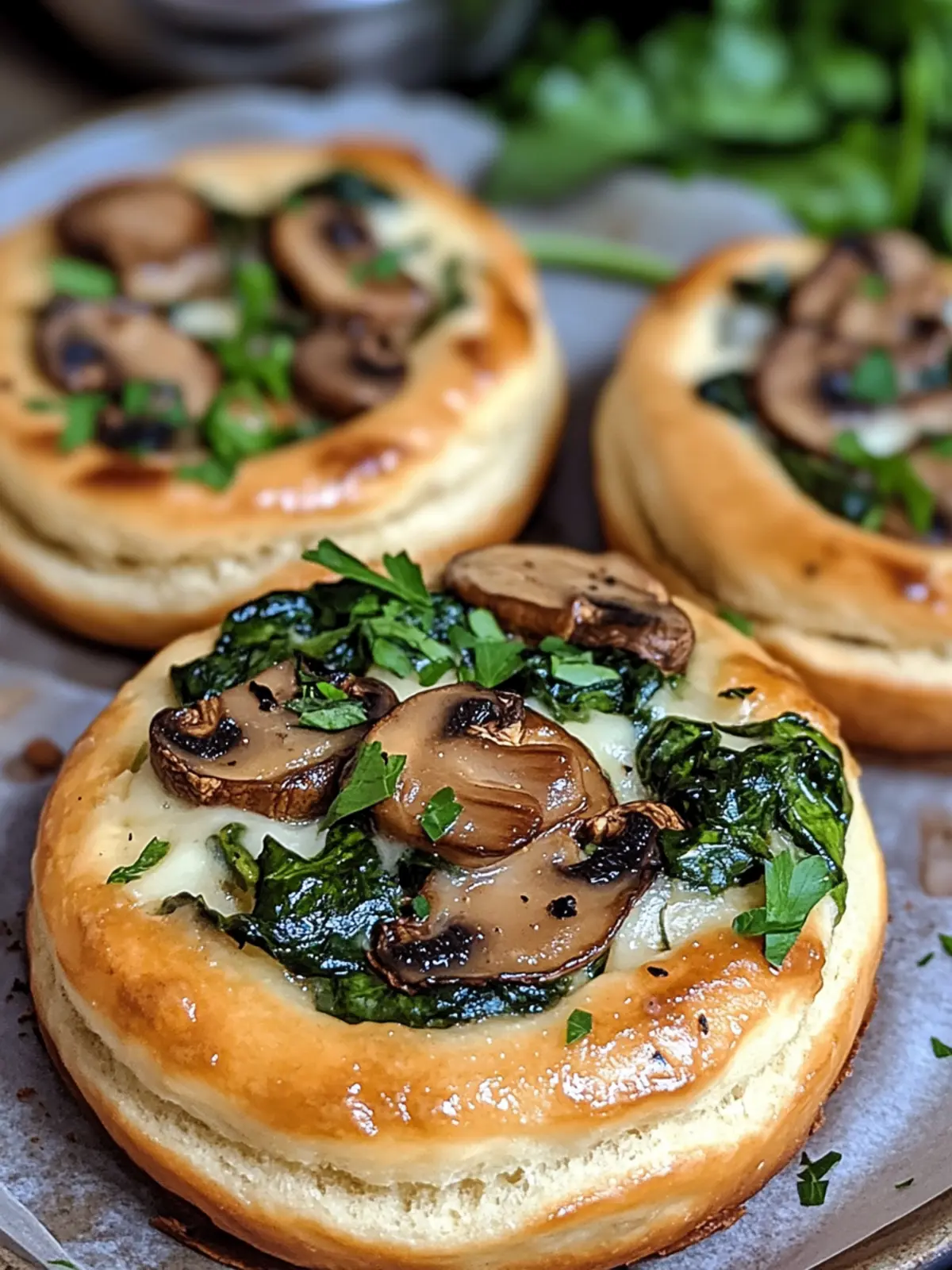 Air Fryer Donuts Biscuits with Spinach and Mushrooms Bliss 2 air fryer donuts biscuits with Spinach and Mushrooms