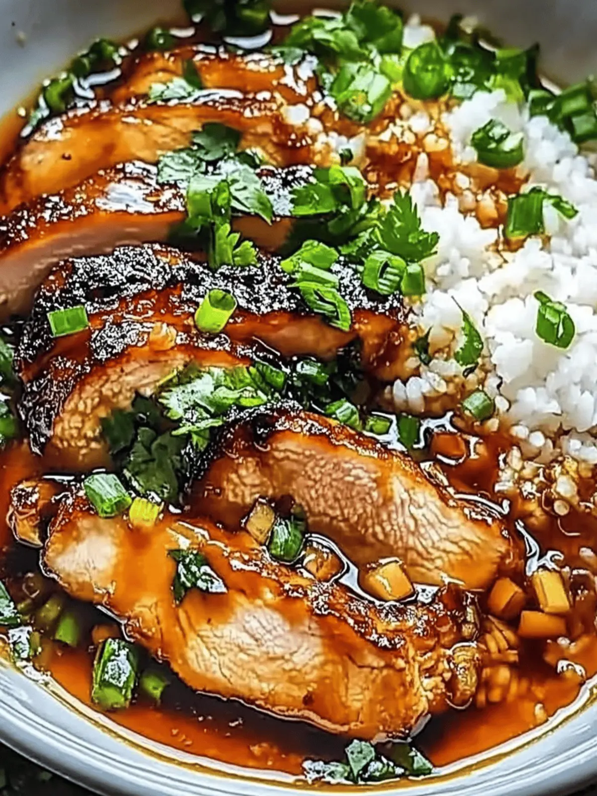 Caramelised Soy Chicken in Garlic Ginger Broth with Rice Bliss 2 Caramelised Soy Chicken in Garlic Ginger Broth with Rice