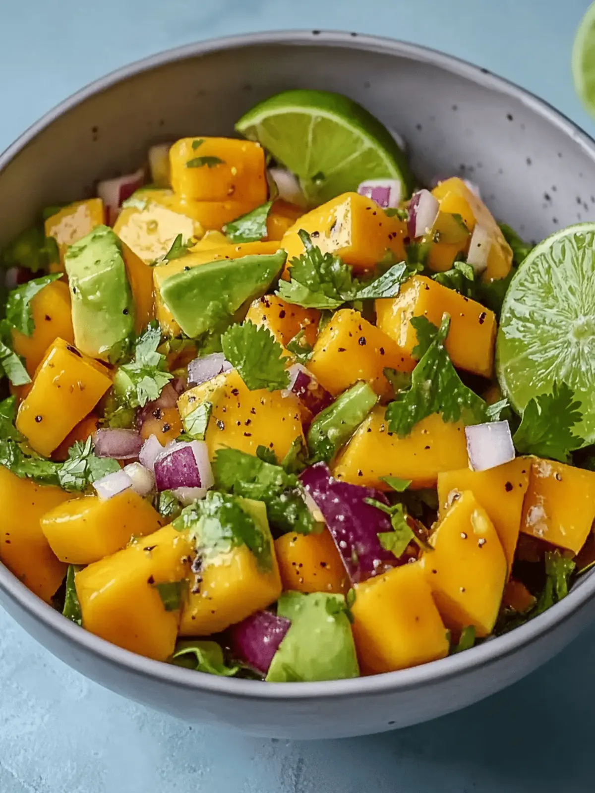 Refreshing Mango Salad Recipe with Zesty Lime Dressing Bliss 2 Mango Salad Recipe with Lime Dressing
