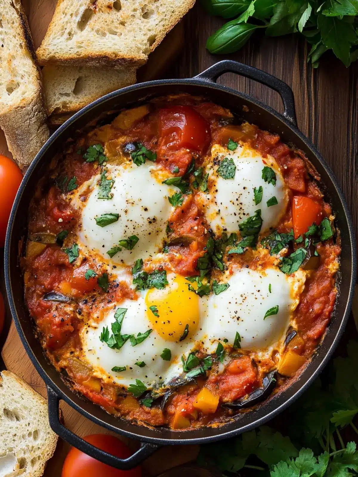Spicy Eggplant Shakshuka: A One-Pan Flavorsome Delight 2 Spicy Eggplant Shakshuka