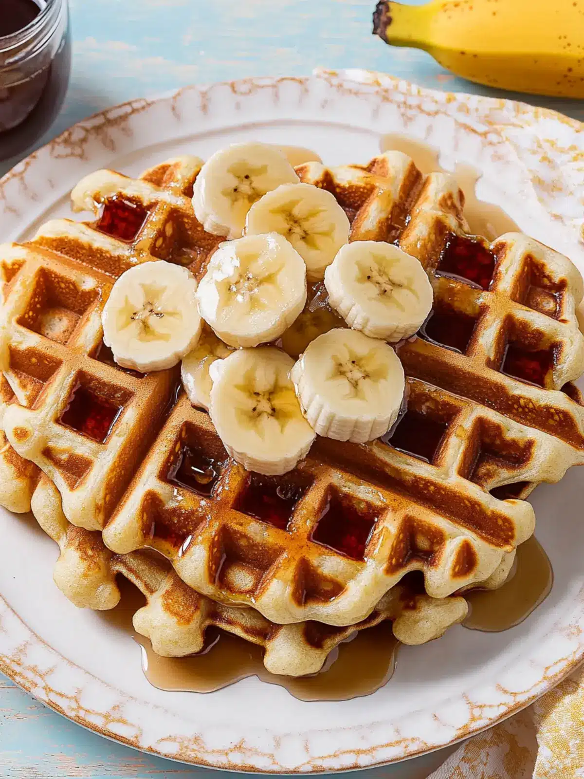 Banana Bread Waffles: Crispy Comfort for Your Mornings 2 Banana Bread Waffles