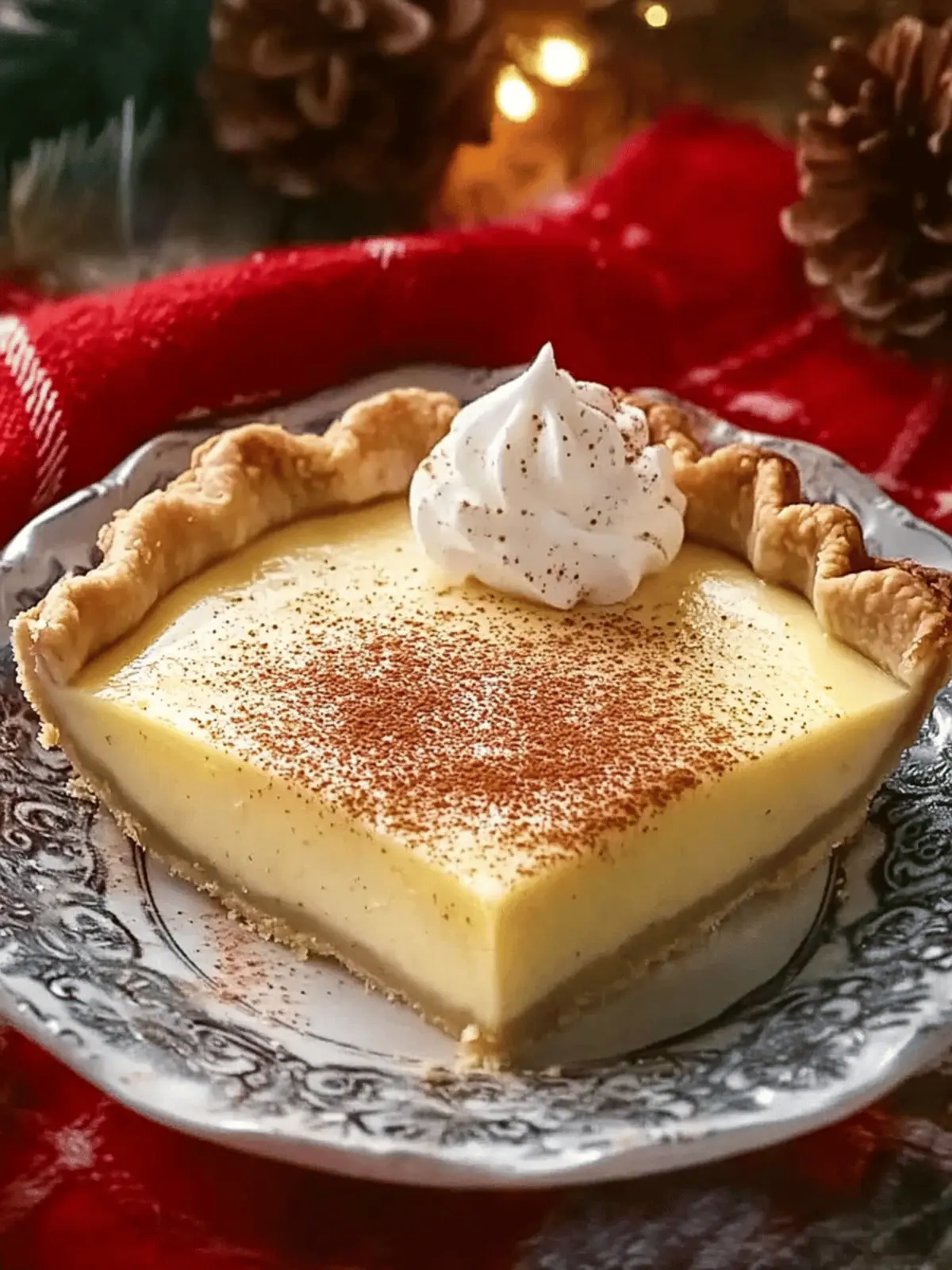 Savor Christmas Eve with Creamy Cinnamon-Vanilla Custard Pie 4 Christmas Eve Cinnamon-Vanilla Creamy Custard Pie