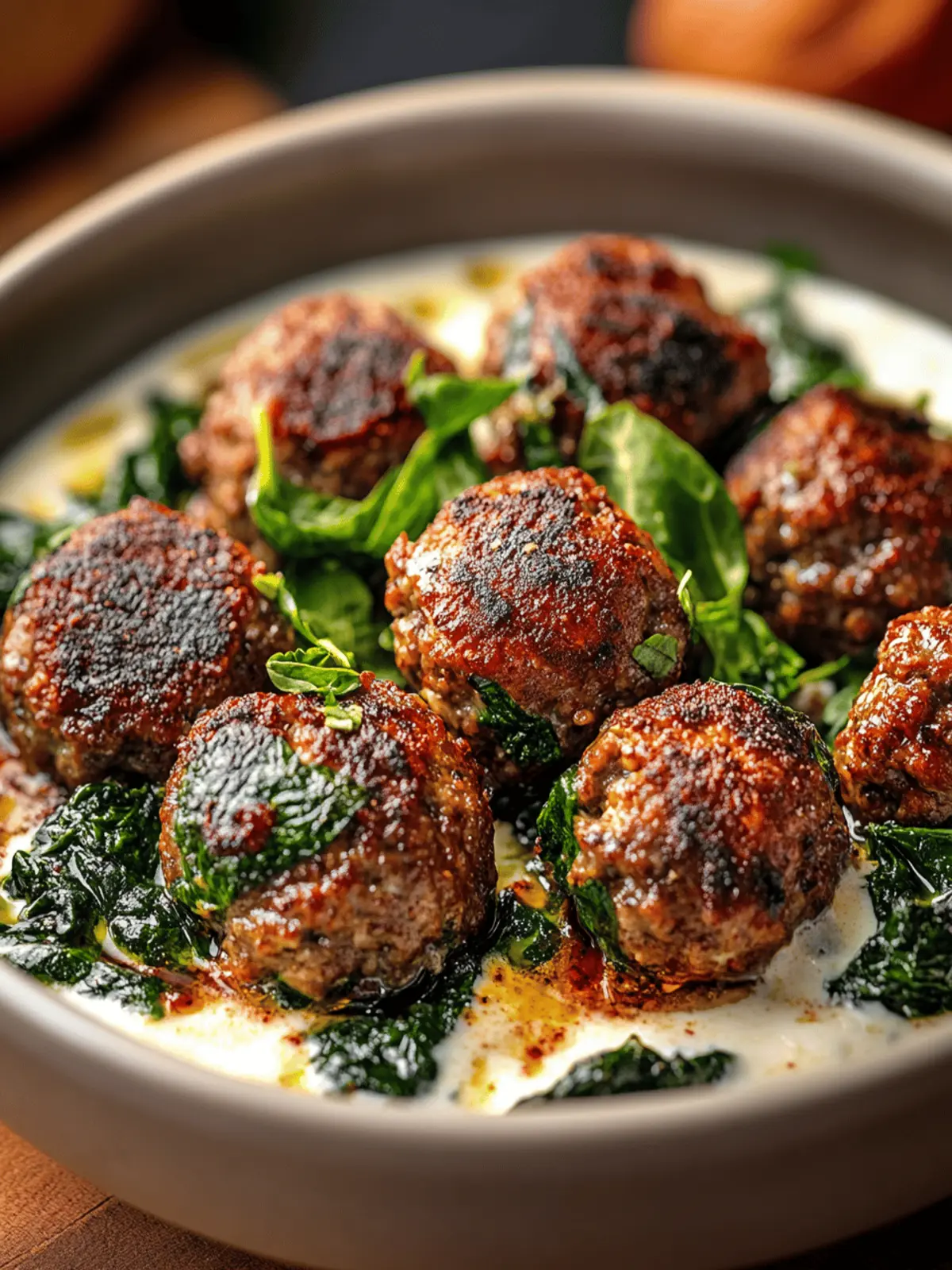 Spinach Garlic Meatballs with Mozzarella for Cozy Dinners 3 Spinach Garlic Meatballs With Mozzarella