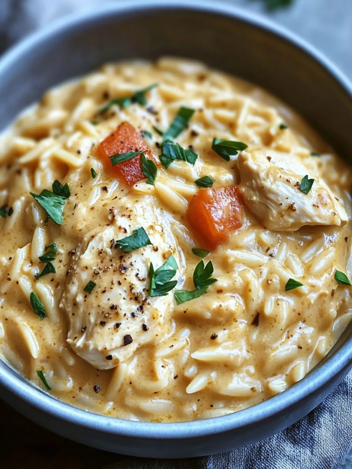 Slow Cooker Creamy Tuscan Chicken Orzo You ll Crave Every Night 2 slow cooker creamy tuscan chicken orzo