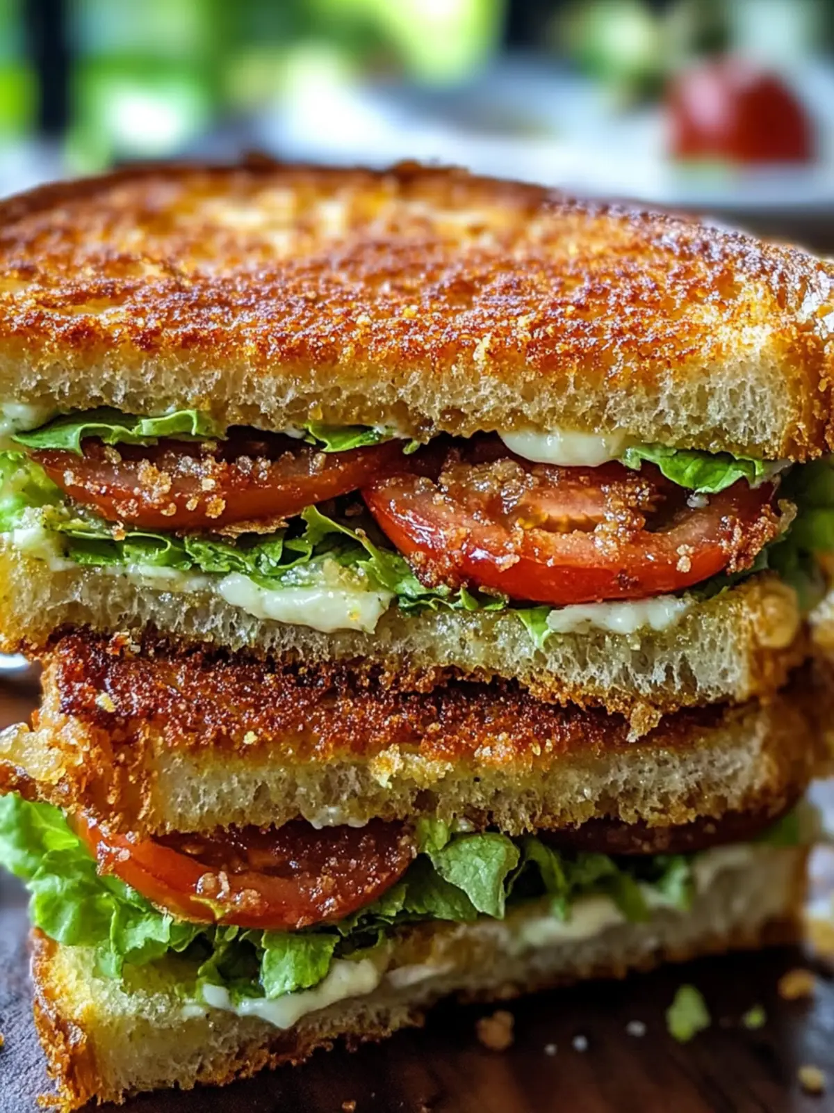 Crunchy Fried Green Tomato BLT Sandwich: A Southern Delight 4 Crunchy Fried Green Tomato BLT Sandwich