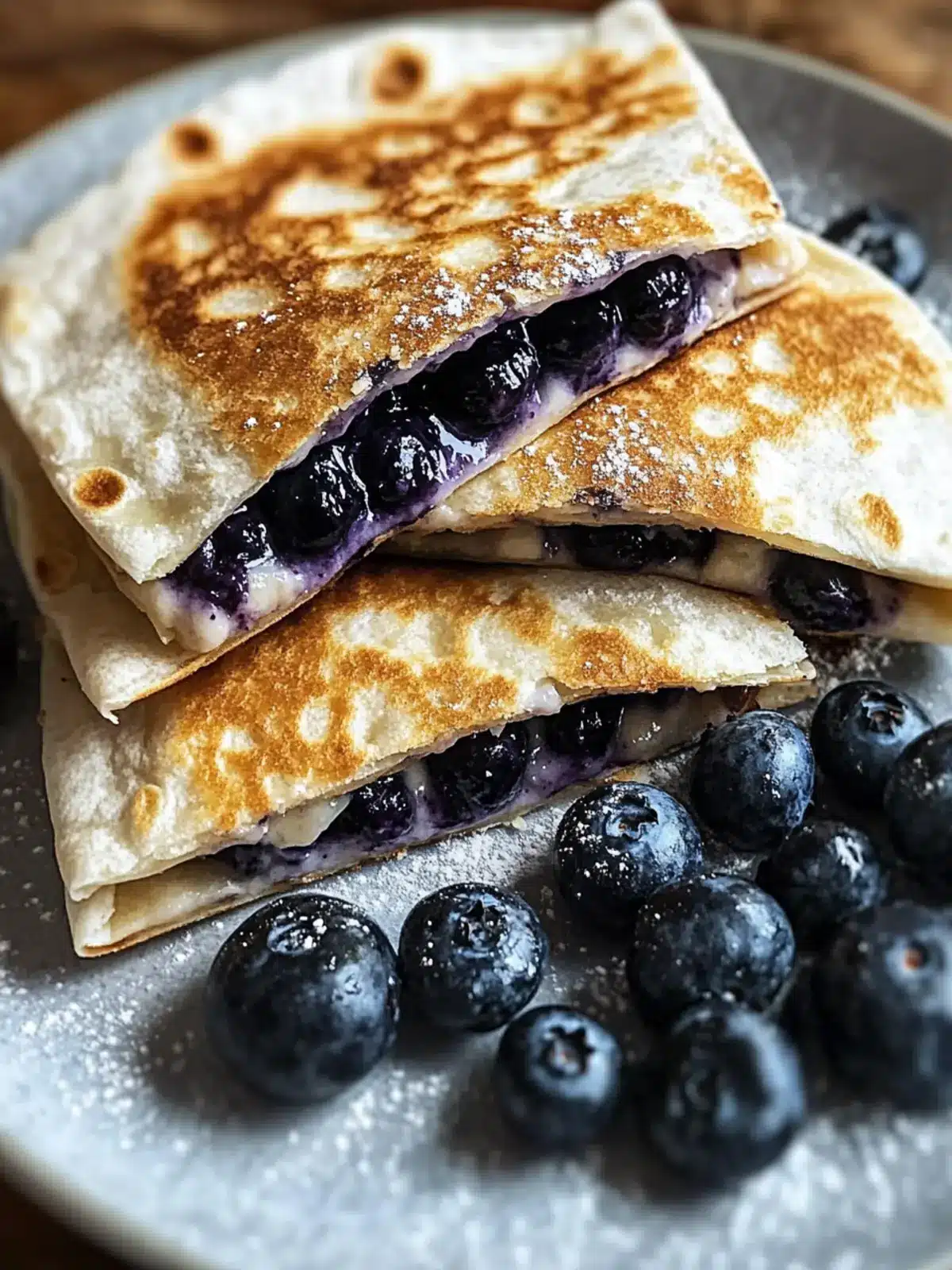 Blueberry Breakfast Quesadilla: Sweet Start in 30 Minutes 4 Blueberry Breakfast Quesadilla