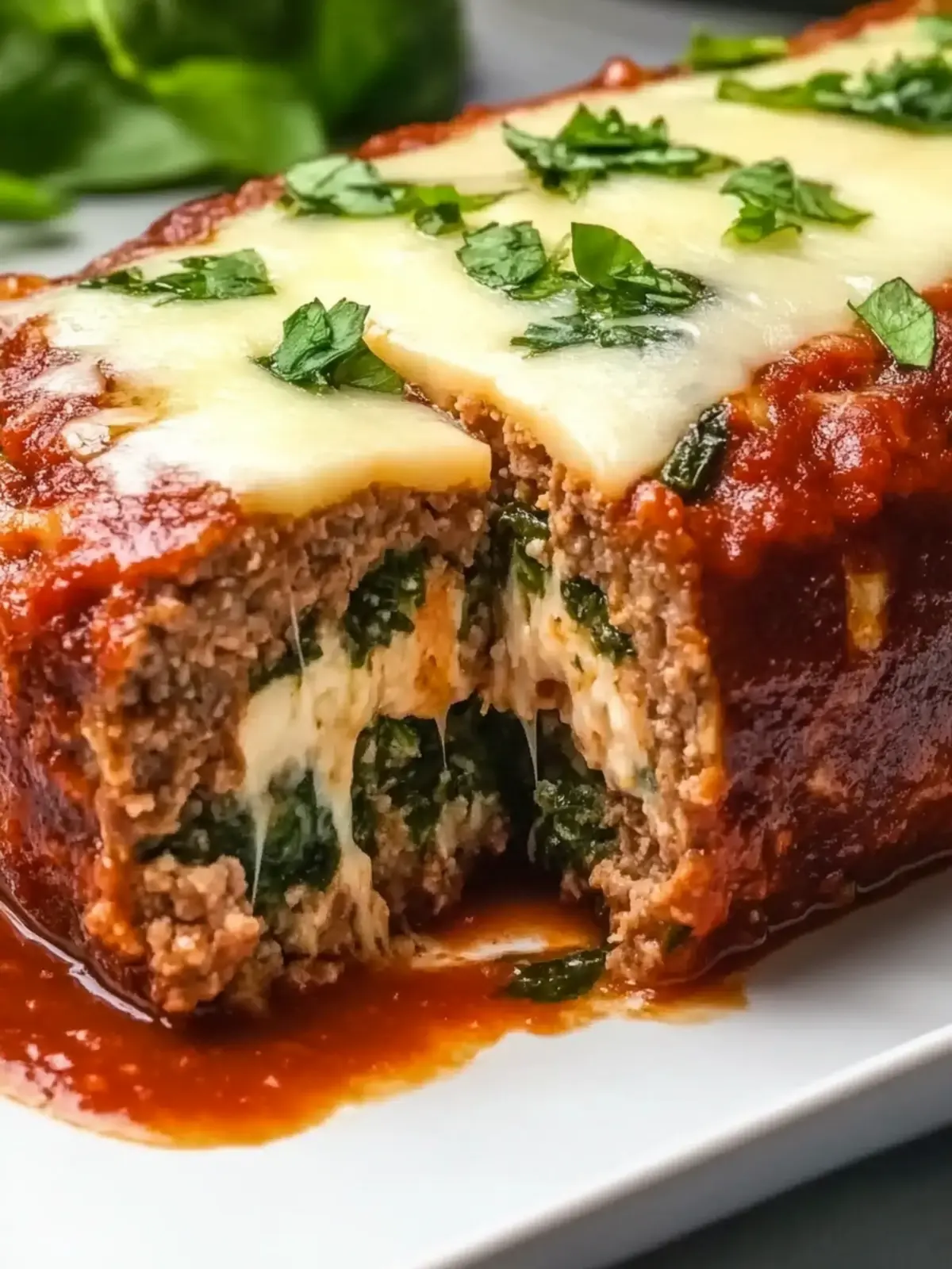 Cheesy Stuffed Italian Meatloaf with Spinach You'll Love 3 Stuffed Italian Meatloaf with Spinach and Cheese