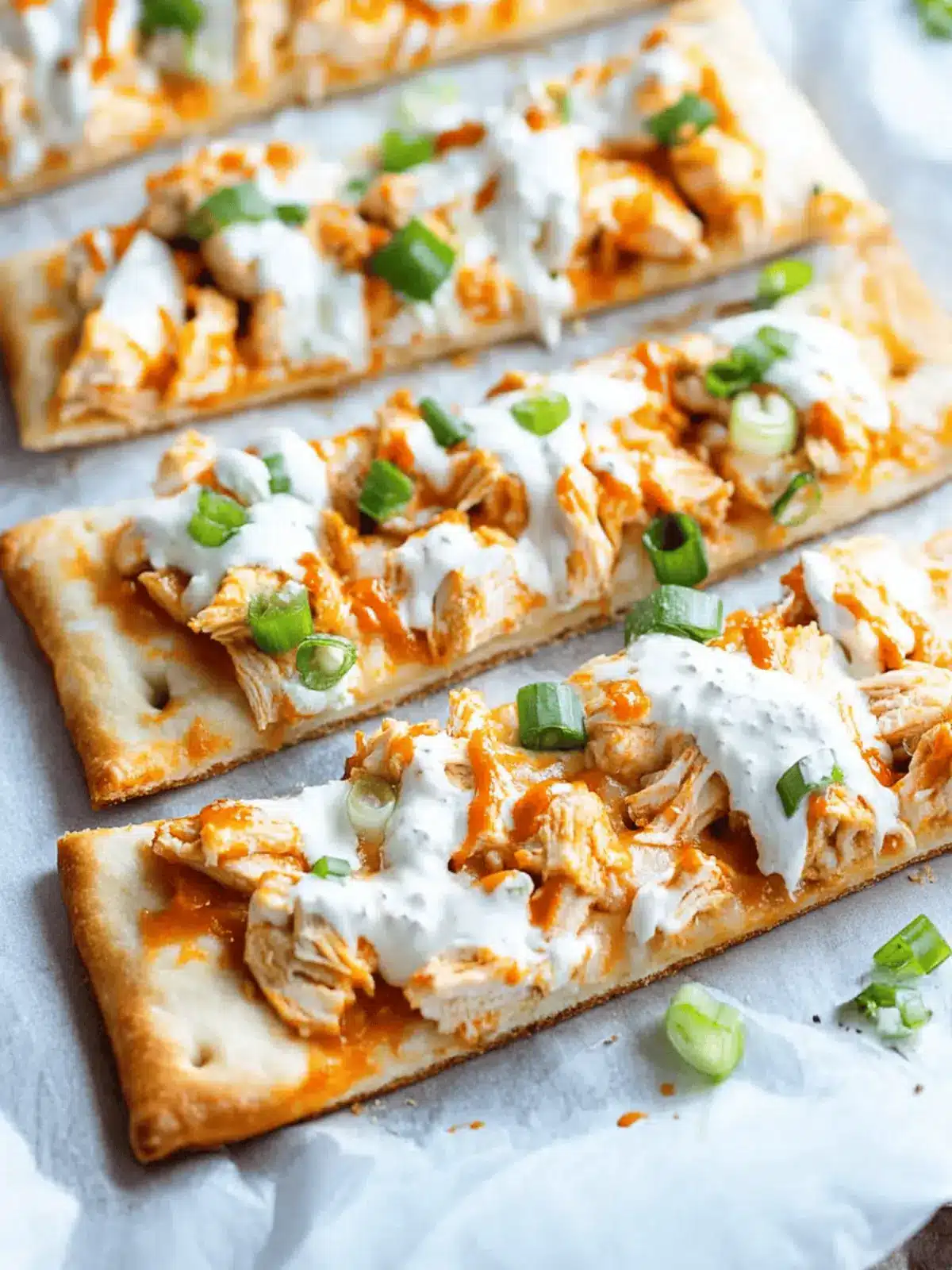 Buffalo Chicken Flatbread: Quick and Flavor-Packed Delight 2 Buffalo Chicken Flatbread