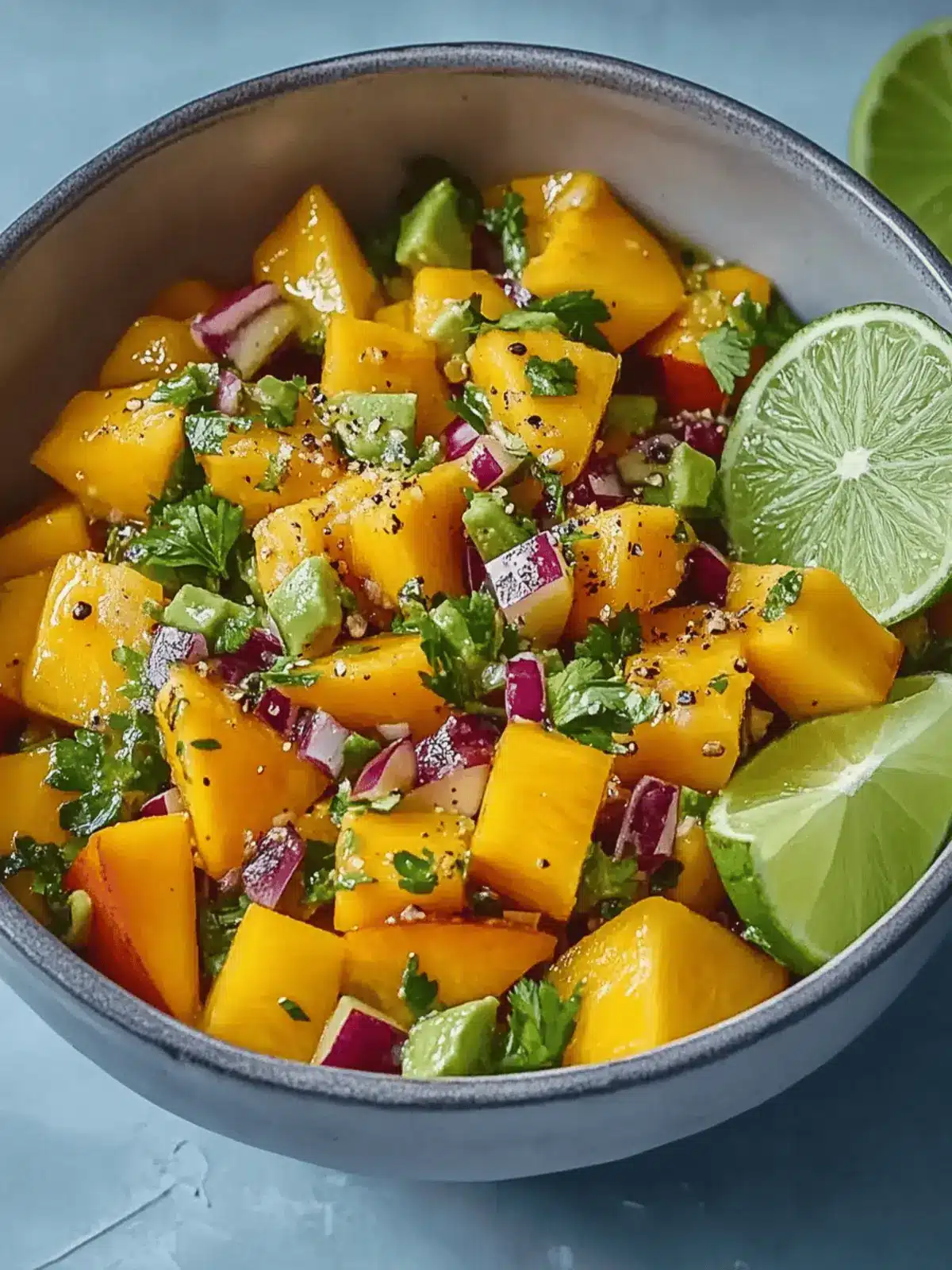 Refreshing Mango Salad Recipe with Zesty Lime Dressing Bliss 4 Mango Salad Recipe with Lime Dressing
