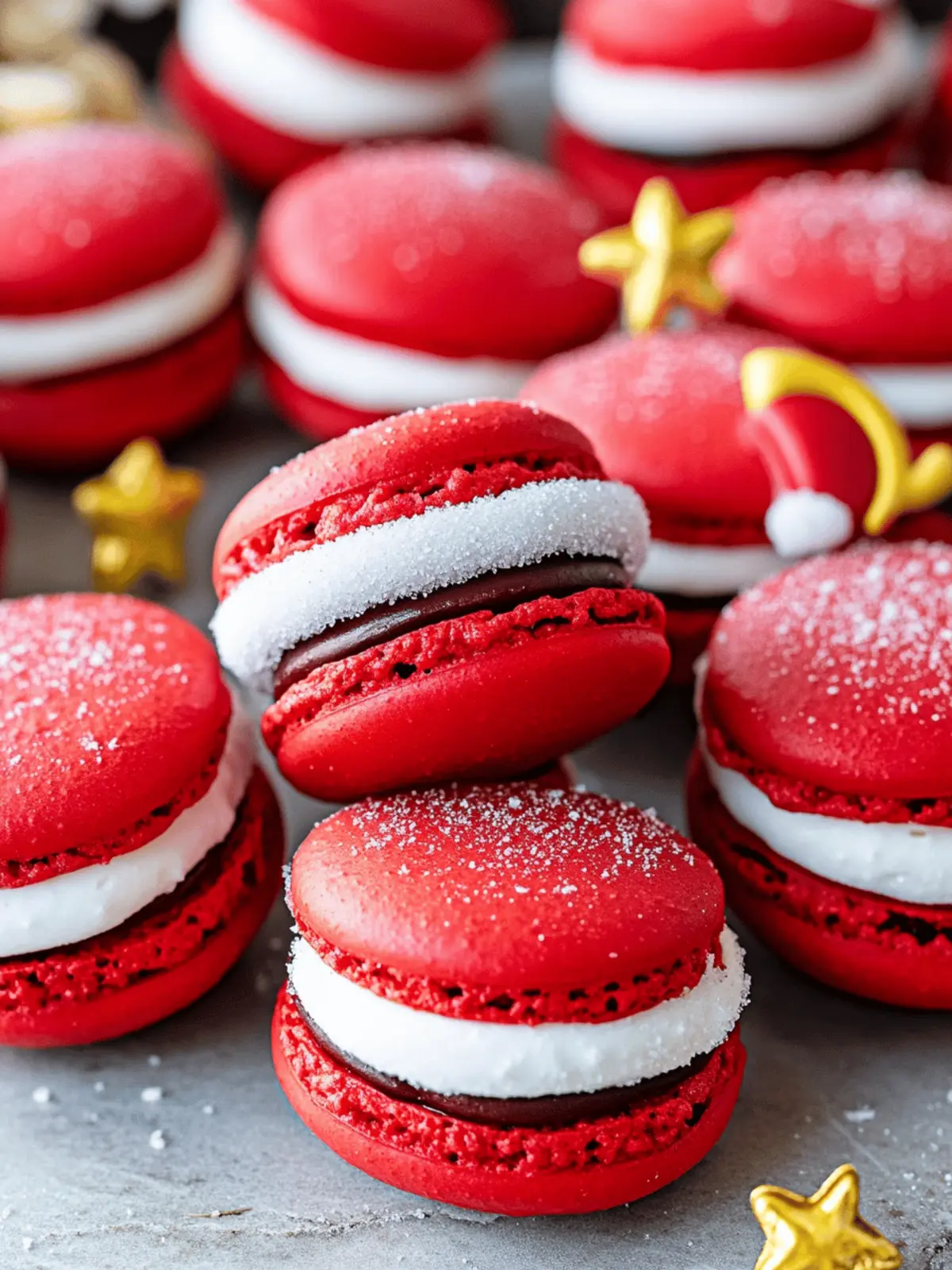 Santa Claus Macarons with Sugar Cookie Buttercream Delight 3 Santa Claus Macarons