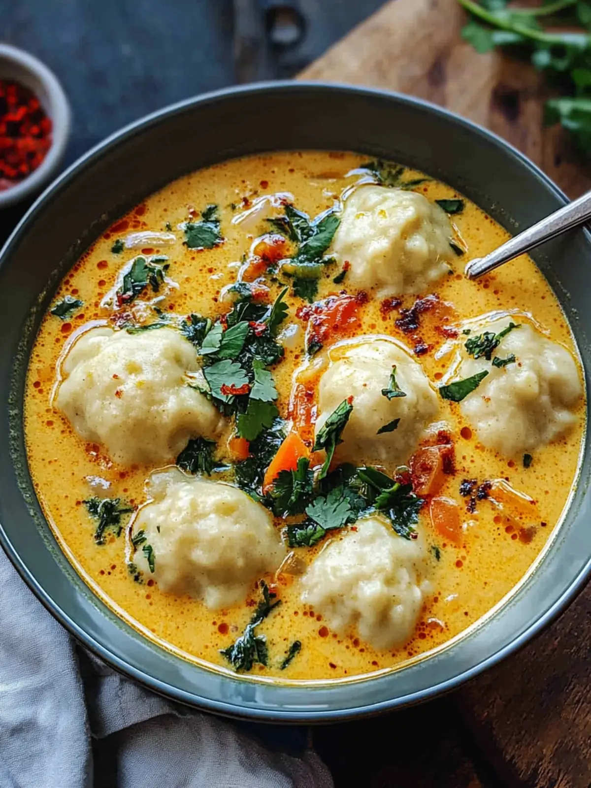 Coconut Curry Soup With Dumplings for Cozy Nights In 2 Coconut Curry Soup With Dumplings