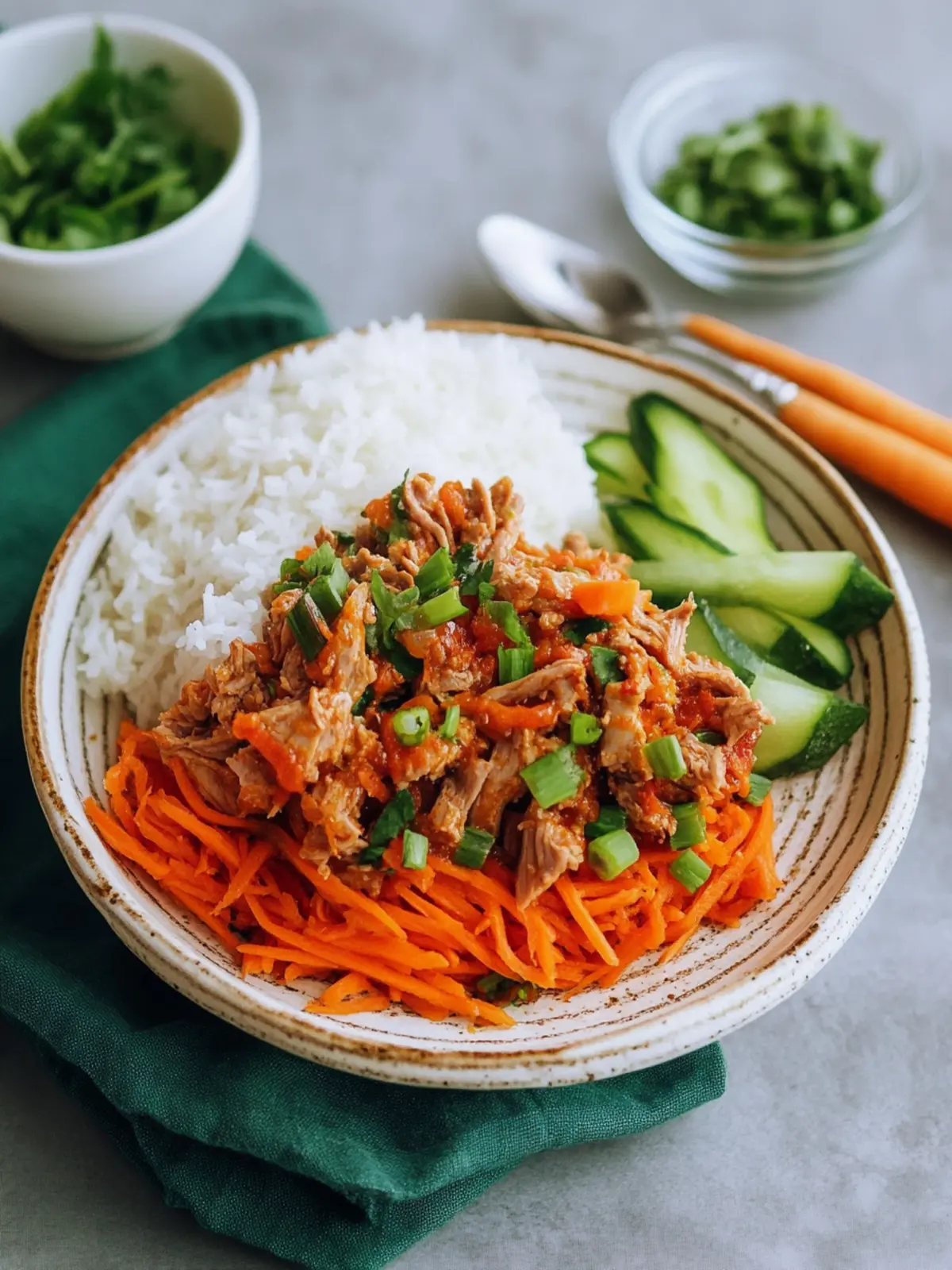 Delicious Pork Ginger Carrot Bowls for Quick Meal Prep! 2 Pork Ginger Carrot Bowls