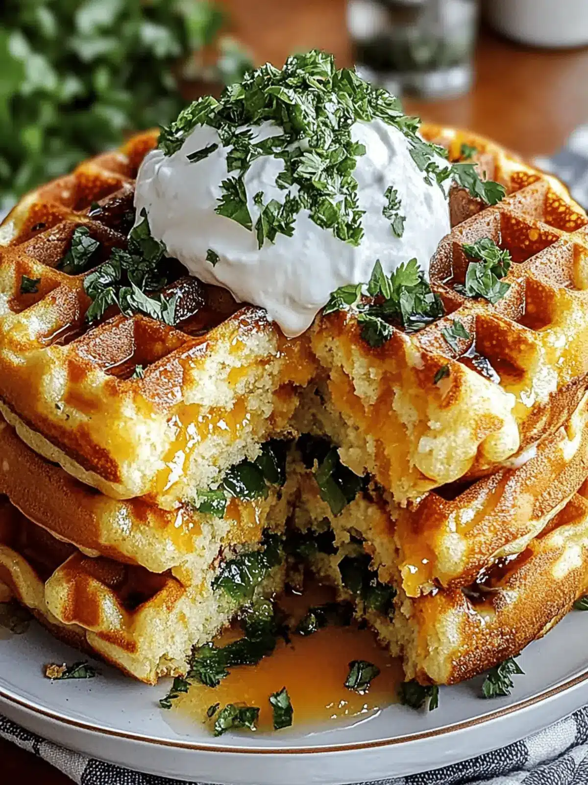 Cheddar Jalape o Cornbread Waffles for Bold Breakfast Bliss 3 Cheddar Jalape o Cornbread Waffles