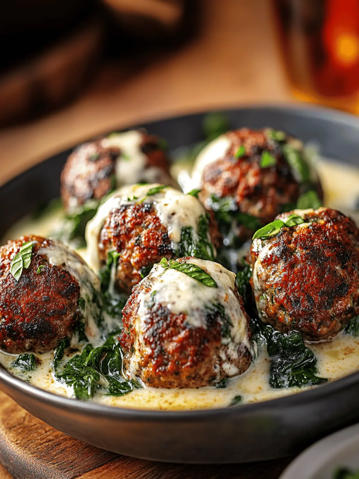 Spinach Garlic Meatballs with Mozzarella for Cozy Dinners 4 Spinach Garlic Meatballs With Mozzarella