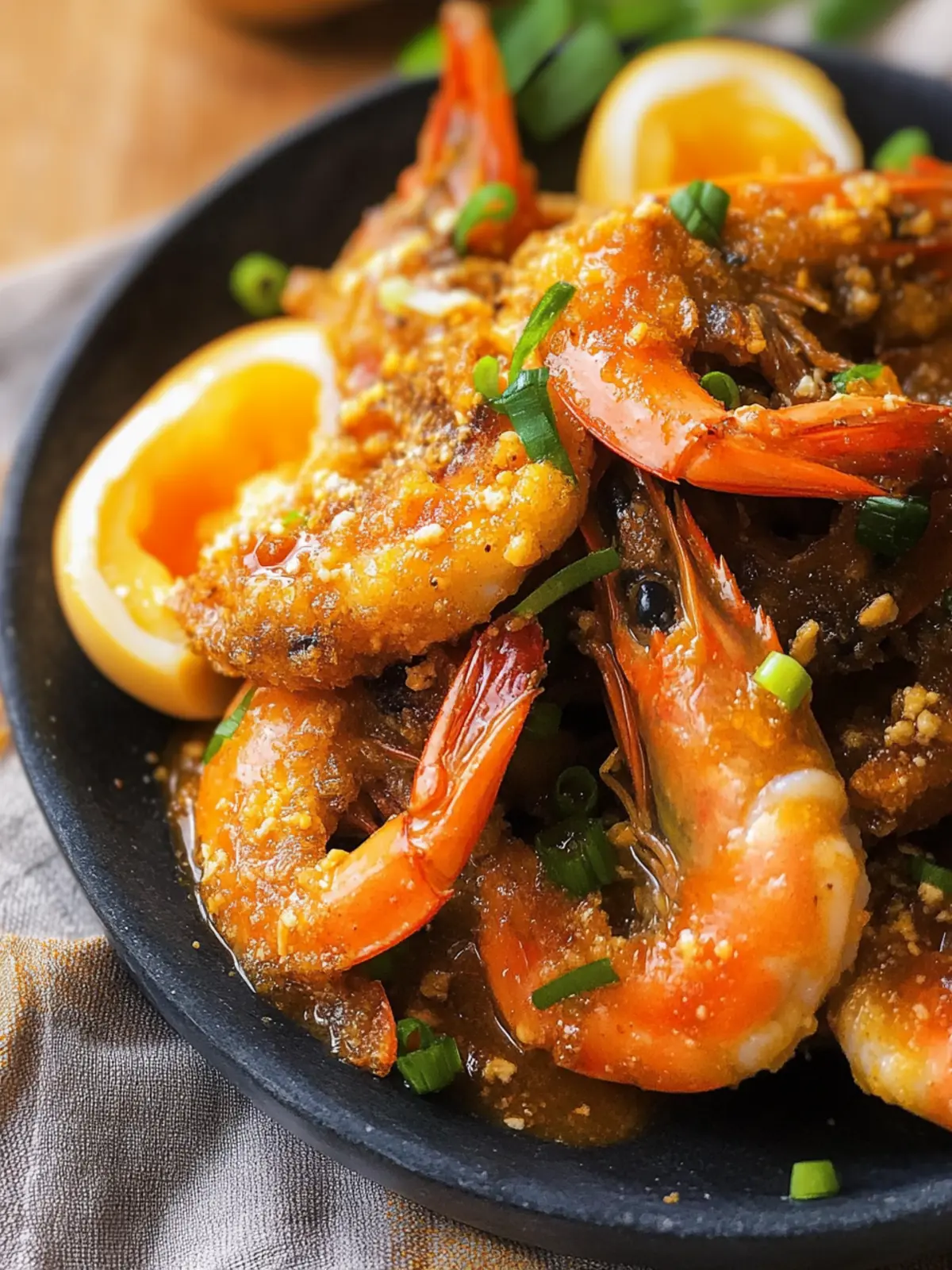 Savory Salted Egg Yolk Prawns for Luxurious Indulgence 3 Salted Egg Yolk Prawns