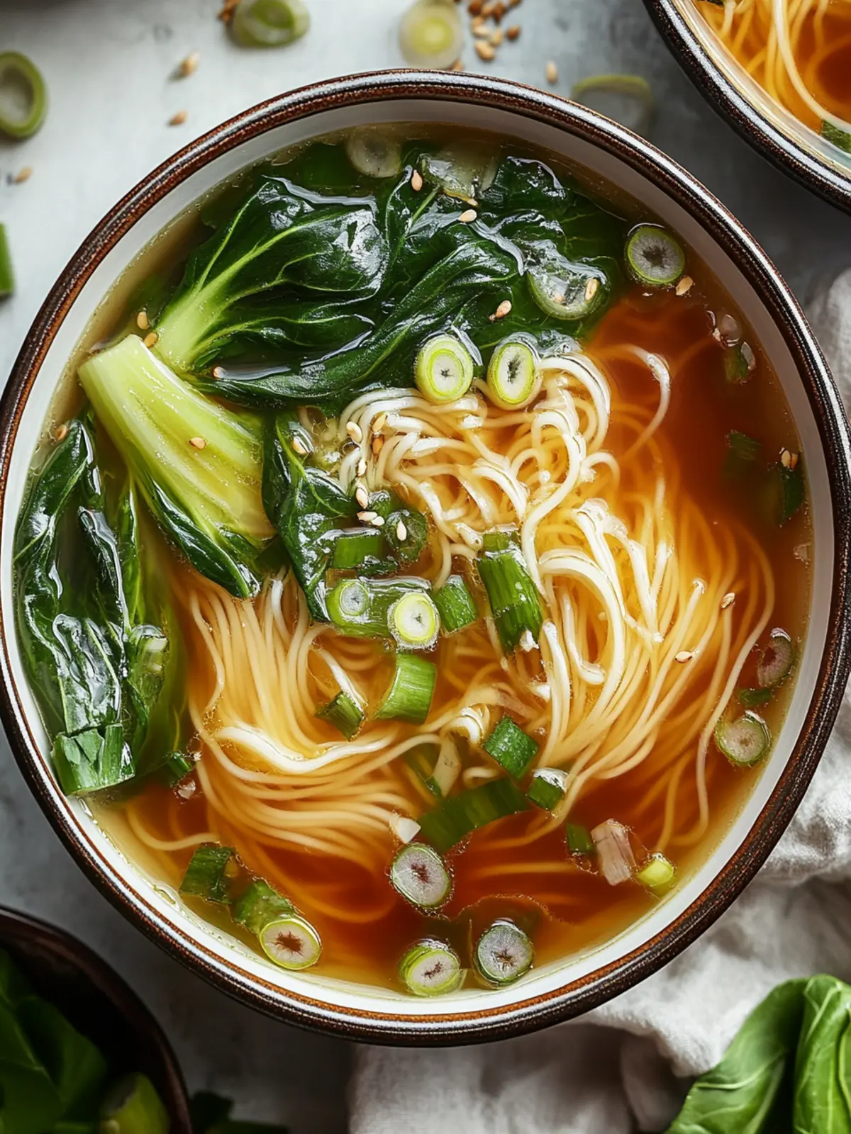 Healing Ginger Garlic Broth with Rice Noodles and Bok Choy Bliss 3 Healing Ginger Garlic Broth with Rice Noodles and Bok Choy