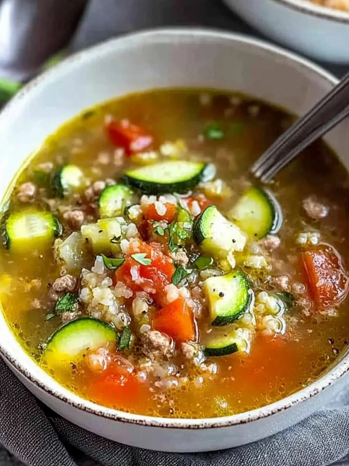 Delicious Low-Carb Zucchini and Riced Cauliflower Soup Recipe 2 Low-Carb Zucchini and Riced Cauliflower Soup