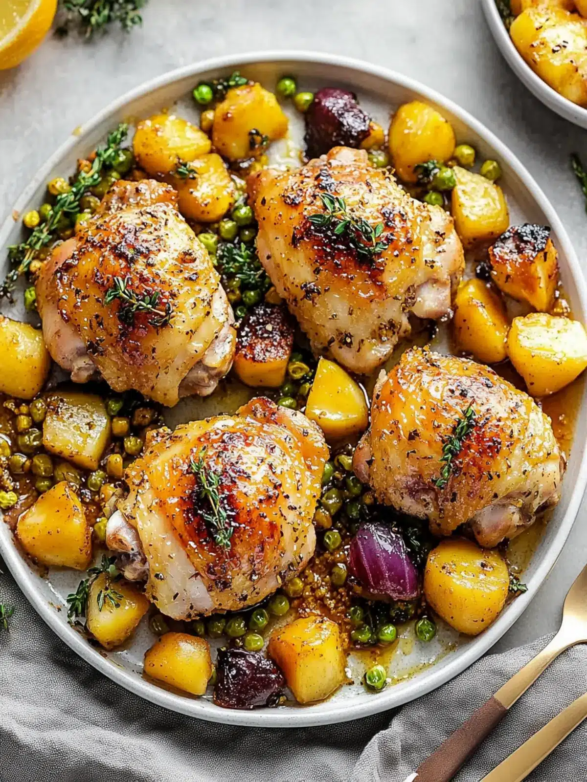 Sheet Pan Honey Mustard Chicken Thighs: Easy Dinner Delight 4 Sheet Pan Honey Mustard Chicken Thighs