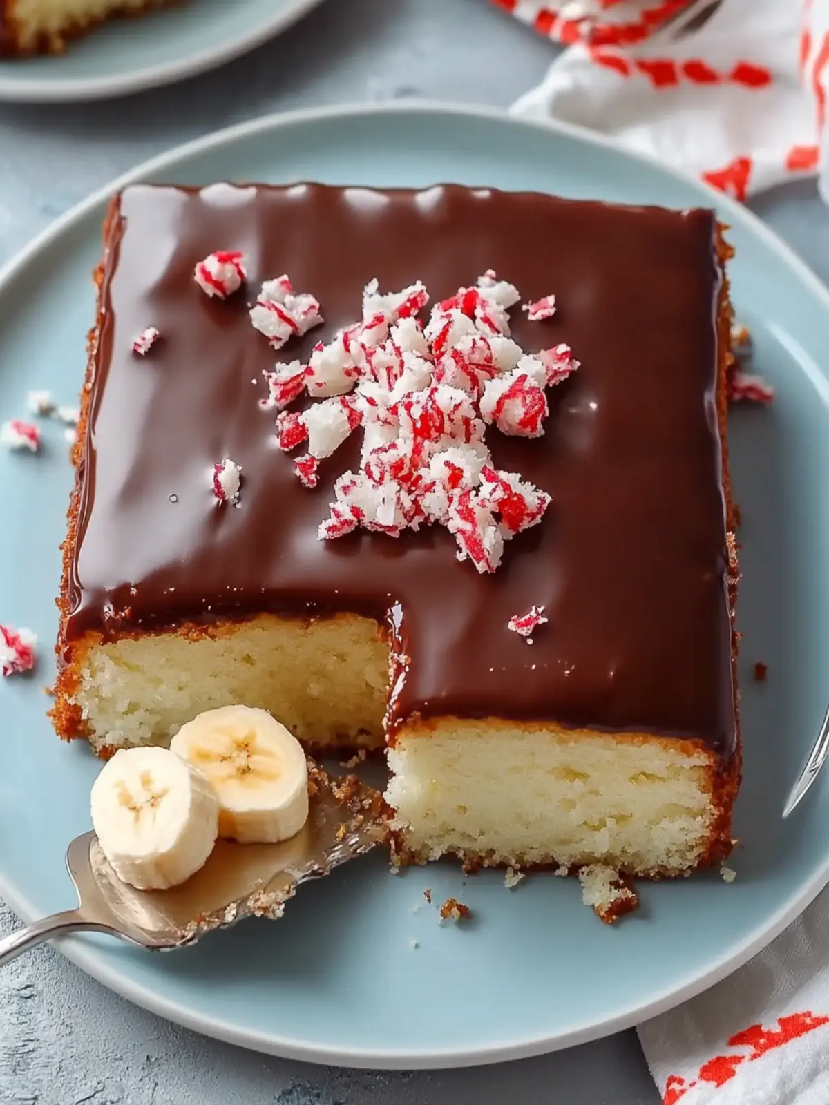 Heavenly Banana Sheet Cake with Chocolate Ganache Delight 2 Banana Sheet Cake