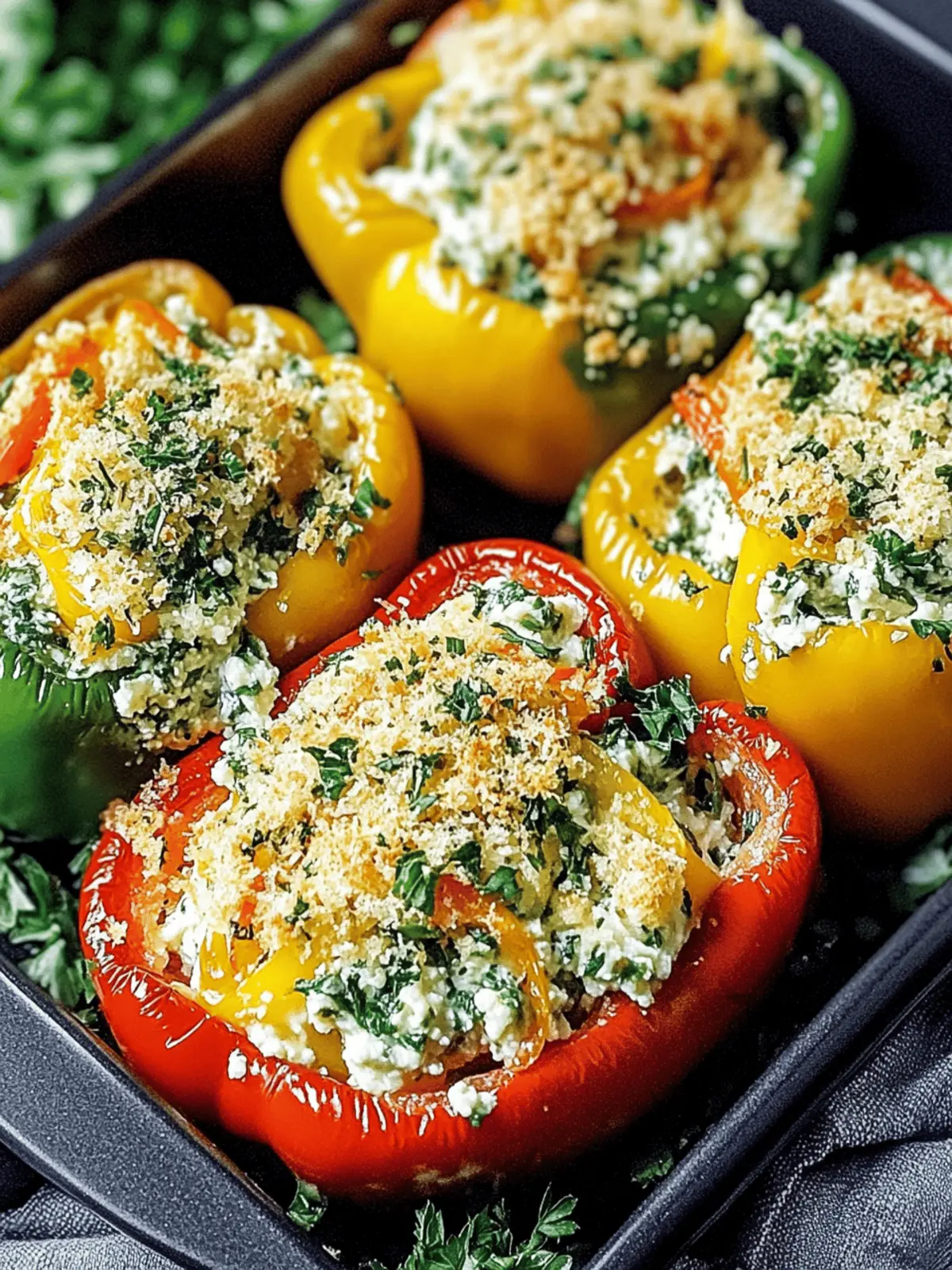 Herby Ricotta Stuffed Peppers: A Flavorful Twist on Italian Comfort 2 Herby Ricotta Stuffed Peppers