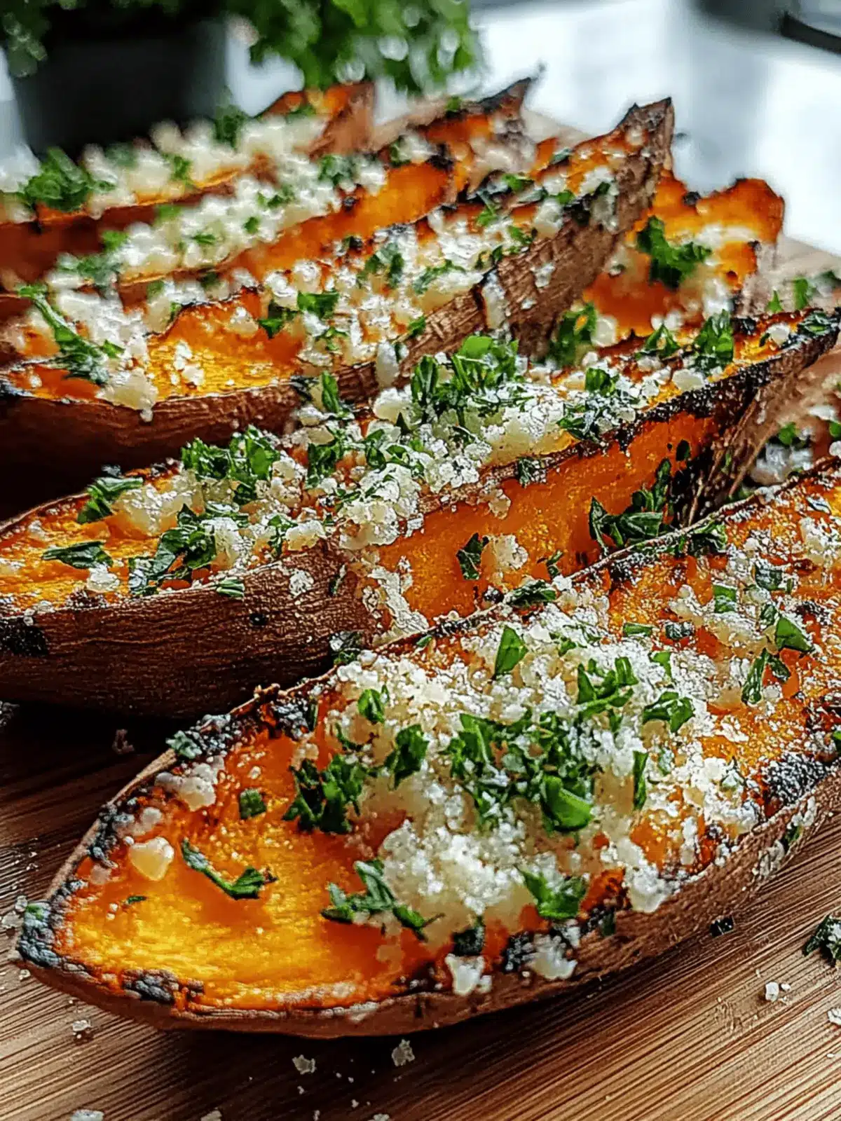 Savory Garlic Parmesan Sweet Potato Wedges You ll Crave 2 Garlic Parmesan Sweet Potato Wedges