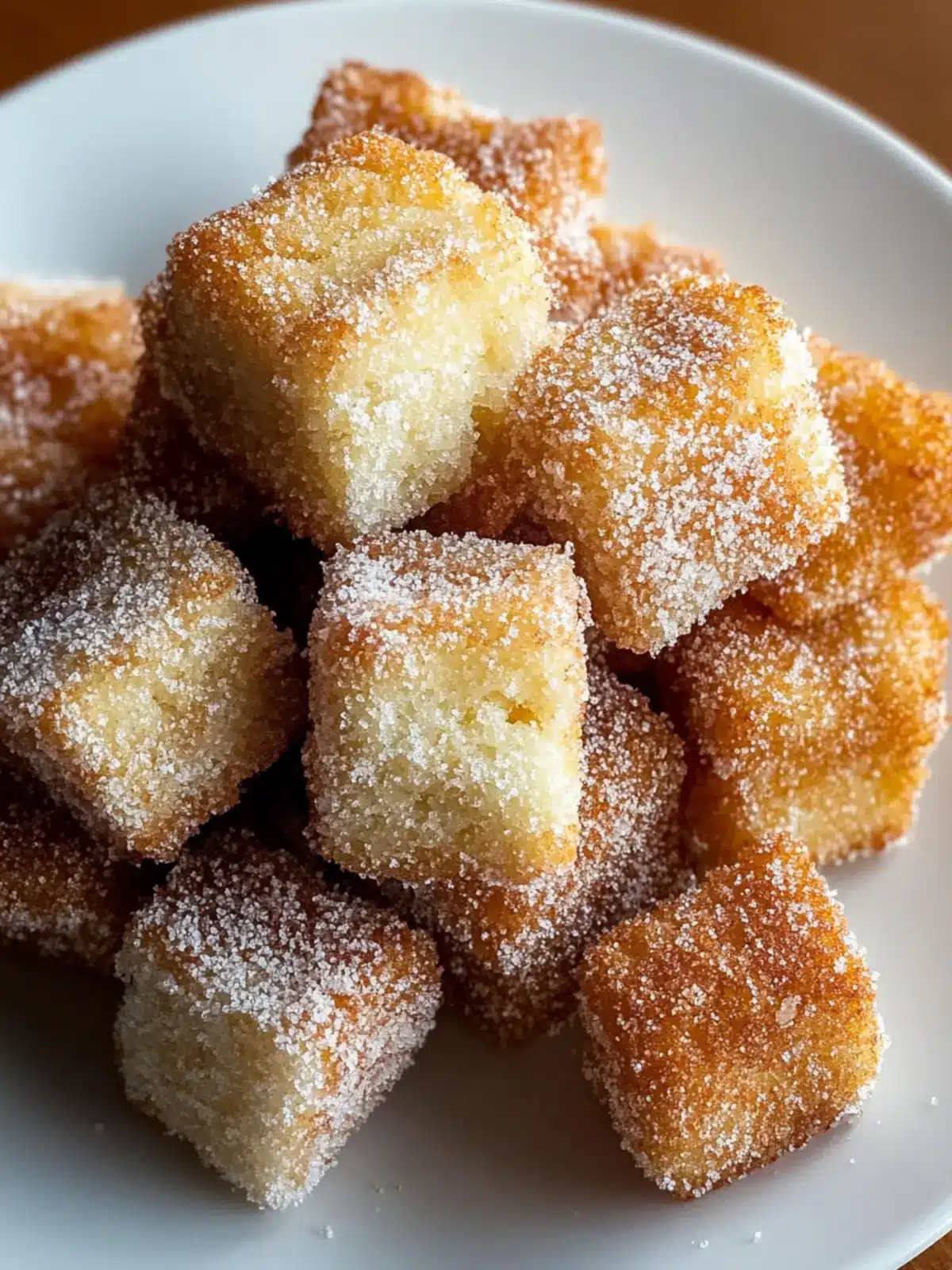 Delicious Light & Crunchy Angel Cake Churro Bites Recipe 3 Light & Crunchy Angel Cake Churro Bites
