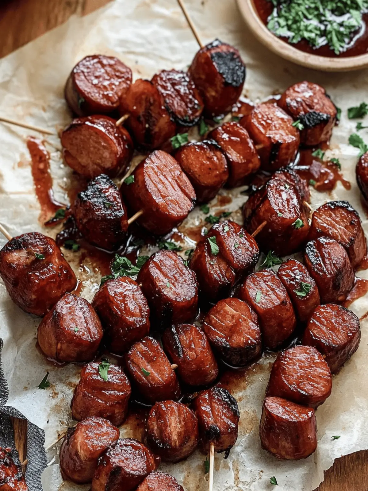 Irresistible Maple BBQ Hasselback Kielbasa Bites Recipe 4 Maple BBQ Hasselback Kielbasa Bites