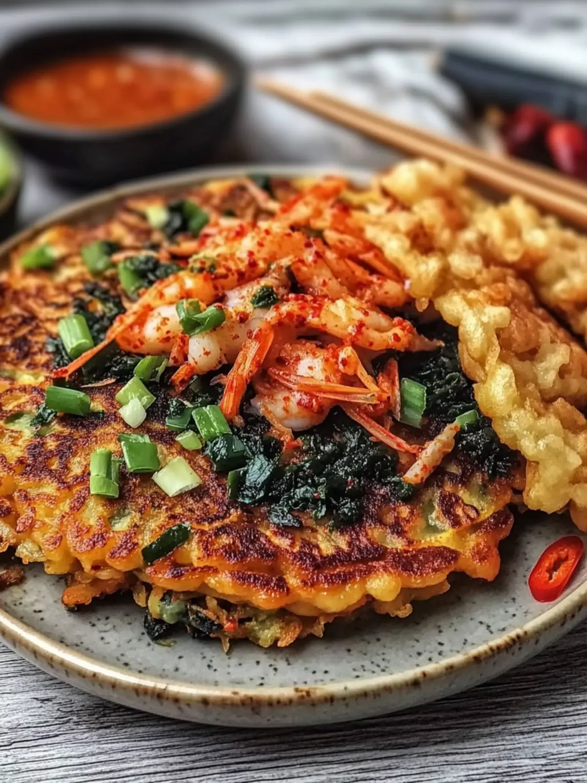 Spicy Korean Seafood Pancake: A Crispy Must-Try Delight 4 Spicy Korean Seafood Pancake