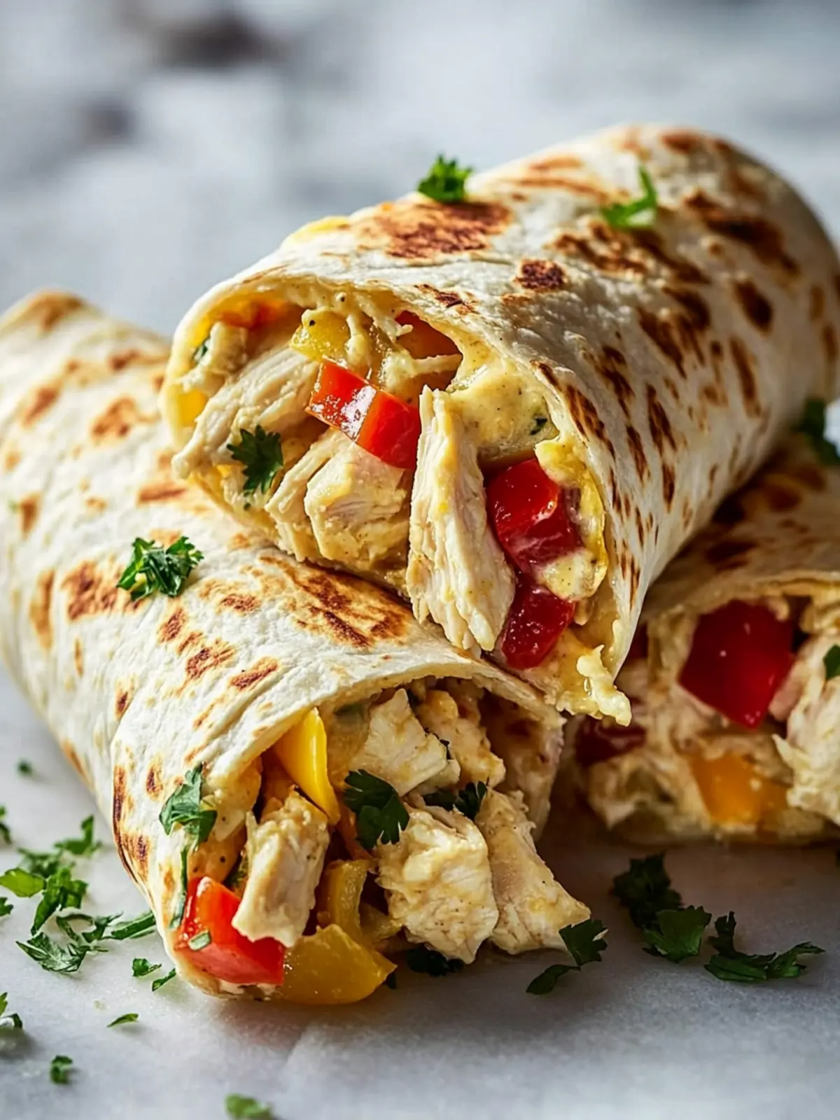 Savor Crispy Chicken Bell Pepper Ranch Burritos for Dinner Tonight 4 Crispy Chicken Bell Pepper Ranch Burritos