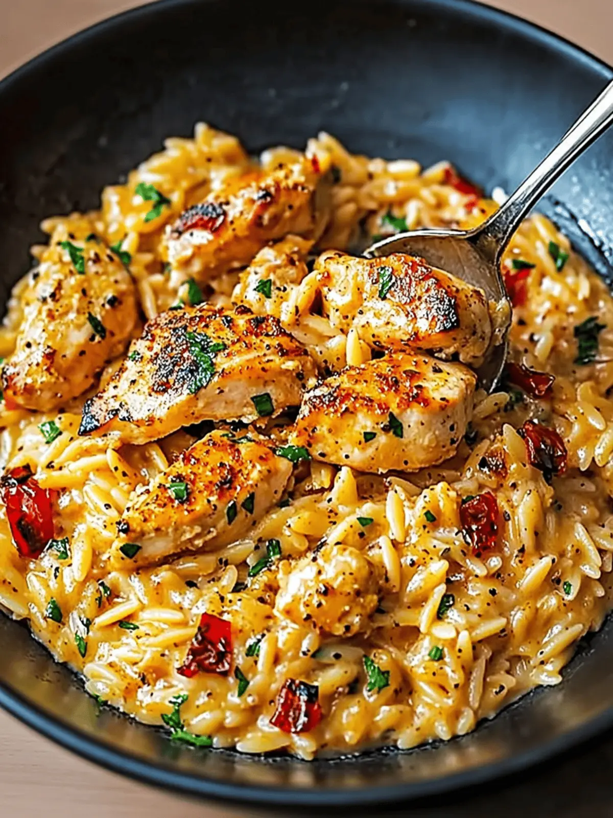One-Pot Cajun Chicken Alfredo Orzo: Quick & Creamy Delight 4 One-Pot Cajun Chicken Alfredo Orzo