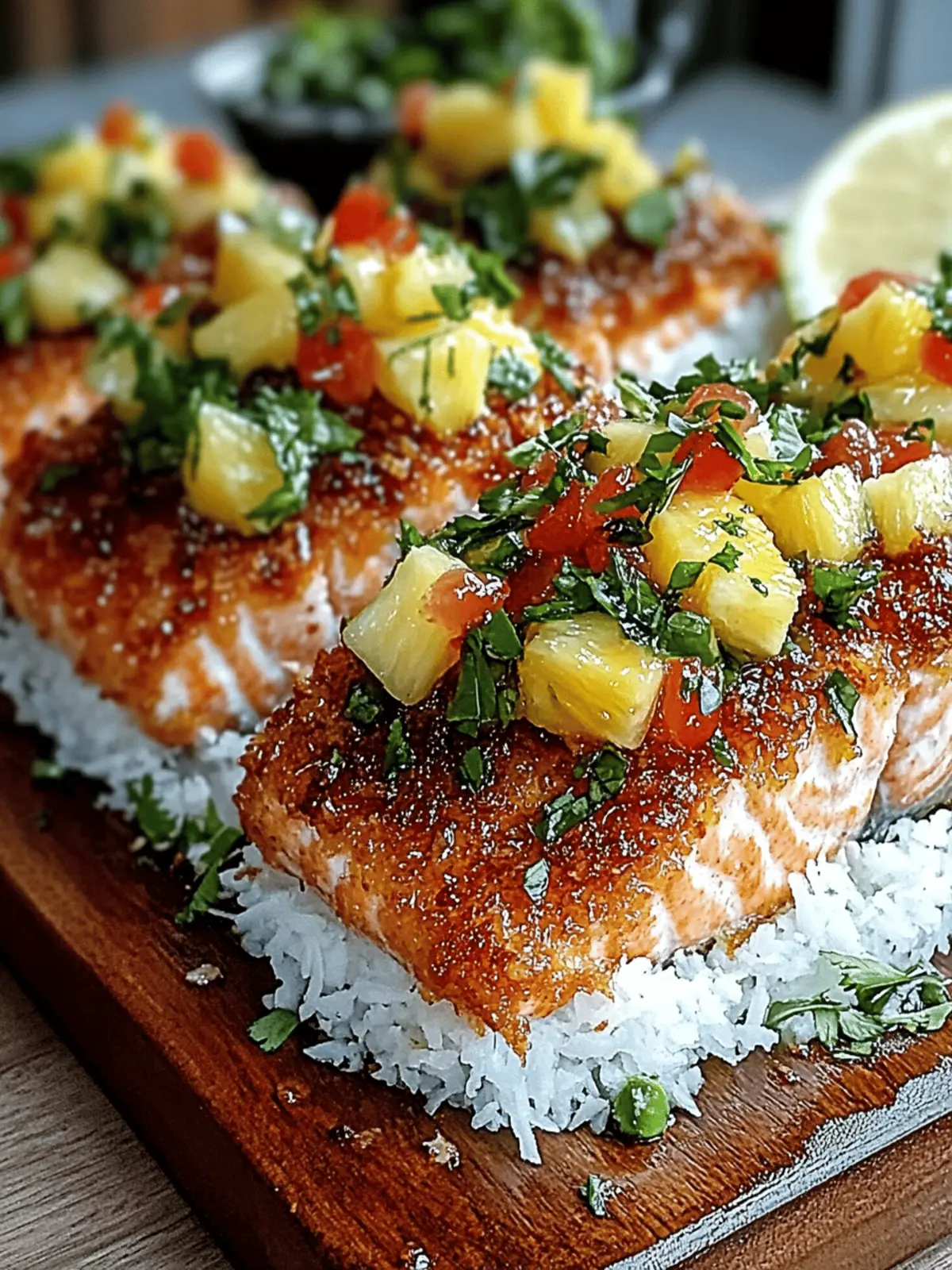 Coconut Crusted Salmon with Pineapple Salsa for a Tropical Escape 2 Coconut Crusted Salmon with Pineapple Salsa