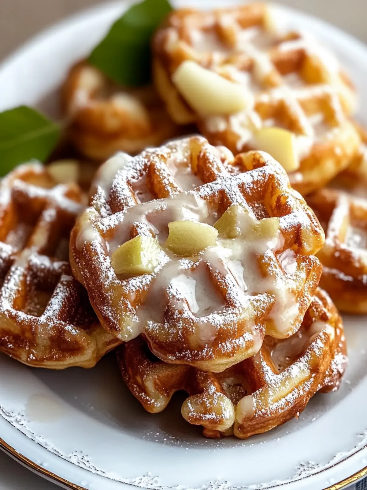 Irresistible Apple Fritter Waffle Donuts You'll Adore 2 Apple Fritter Waffle Donuts