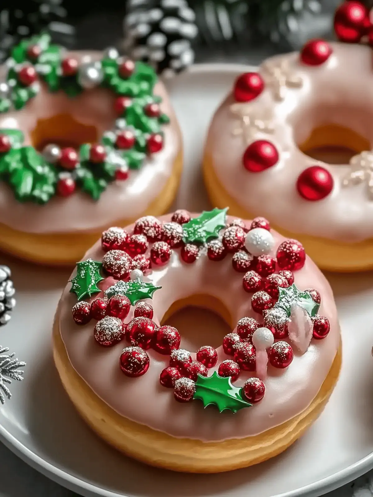 Delicious Vegan Christmas Wreath Doughnuts for Joyful Celebrations 3 Delicious Vegan Christmas Wreath Doughnuts for Festive Cheer
