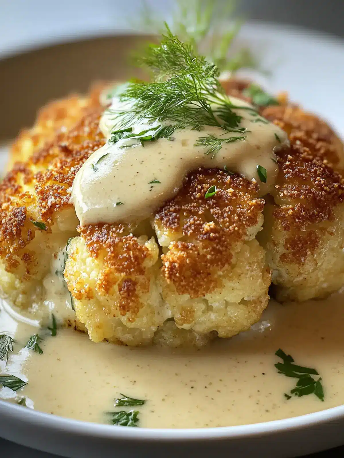 Whole Roasted Cauliflower with Creamy Sauce Impress Your Guests 3 Whole Roasted Cauliflower with Creamy Sauce