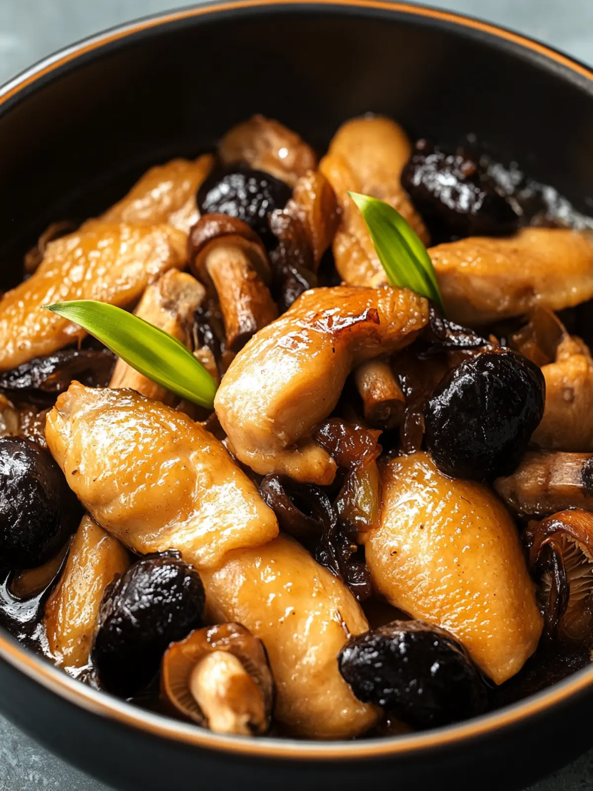 Savory Braised Chicken with Mushrooms & Lily Flowers Delight 4 Braised Chicken with Mushrooms, Black Fungus and Lily Flowers