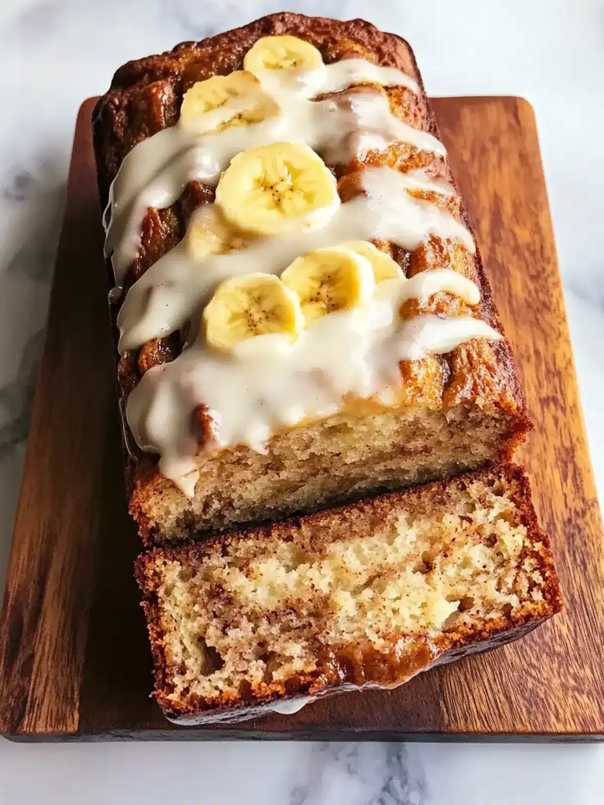 Cinnamon Roll Banana Bread with Cream Cheese Drizzle Perfection 3 Cinnamon Roll Banana Bread with Cream Cheese Drizzle