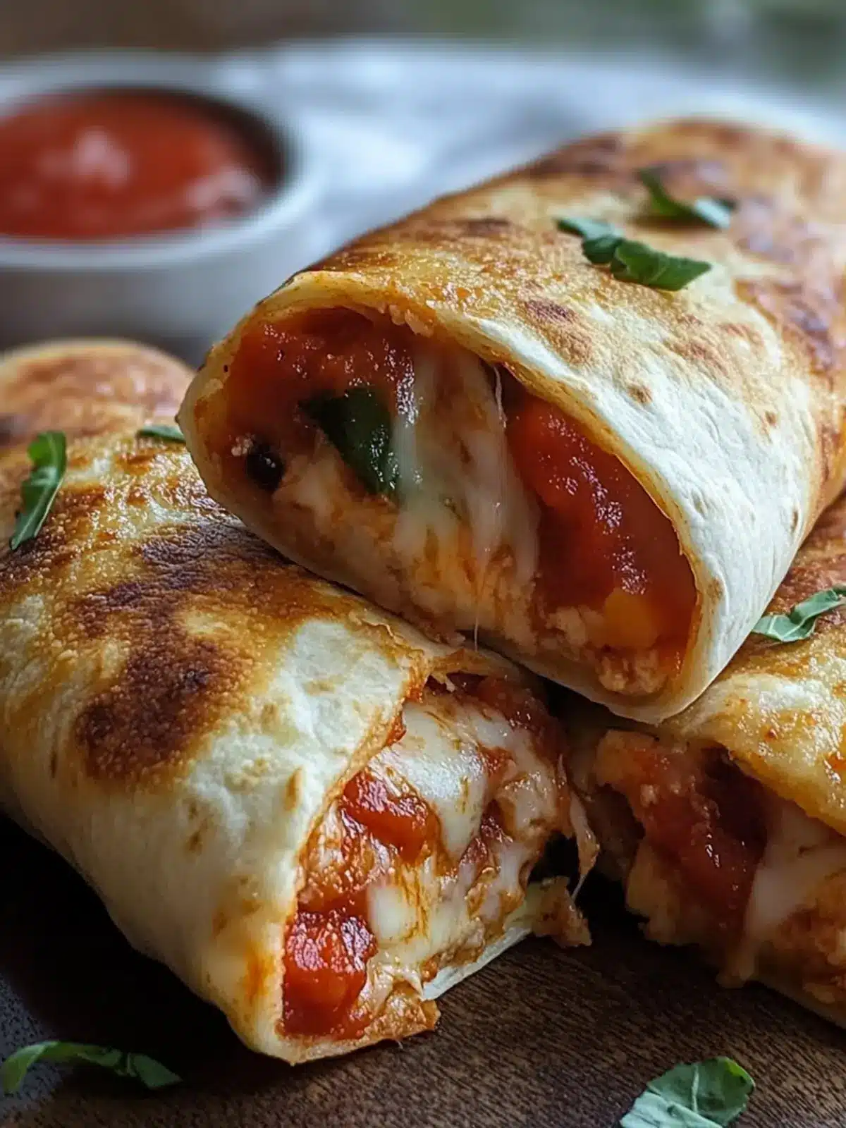 Delicious Pizza Burritos: Customizable Cheesy Goodness! 3 Pizza Burritos