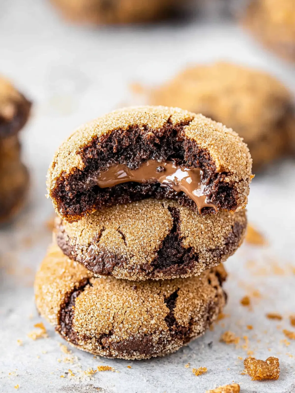 Biscoff Filled Chocolate Crinkle Cookies No Chill Delight! 3 Biscoff Filled Chocolate Crinkle Cookies