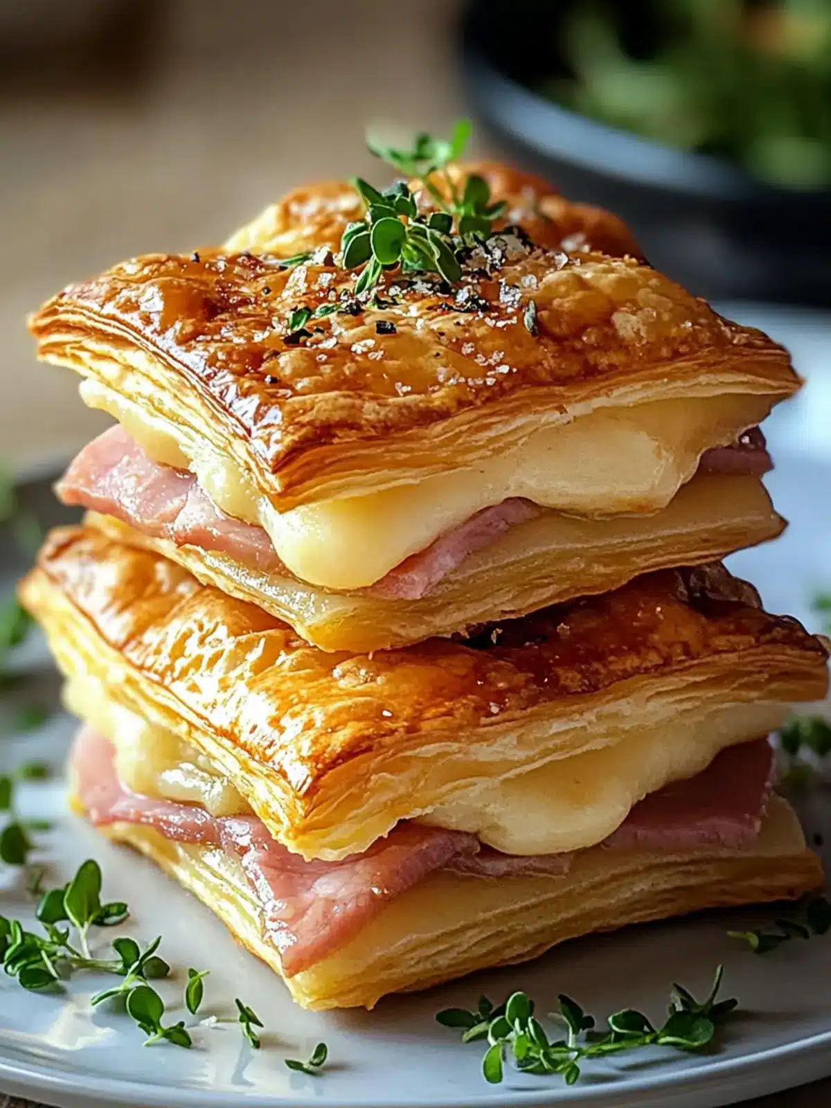 Crispy Ham & Cheese Puff Pastry Stacks You ll Crave Daily 2 Crispy Ham & Cheese Puff Pastry Stacks