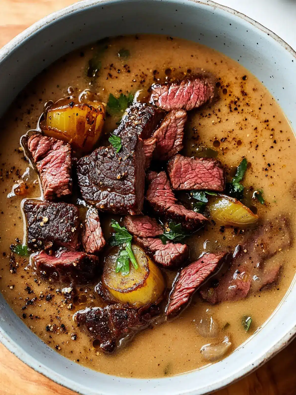 Creamy Steak Au Poivre Soup for Cozy Comfort Nights 2 Steak Au Poivre Soup