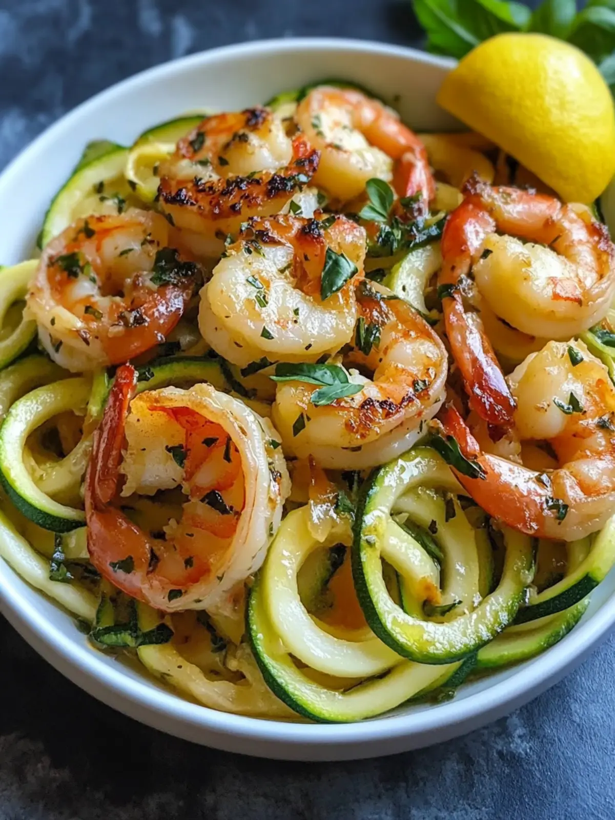 Fresh Garlic Butter Shrimp Scampi with Zucchini Noodles Bliss 3 Fresh Garlic Butter Shrimp Scampi with Zucchini Noodles