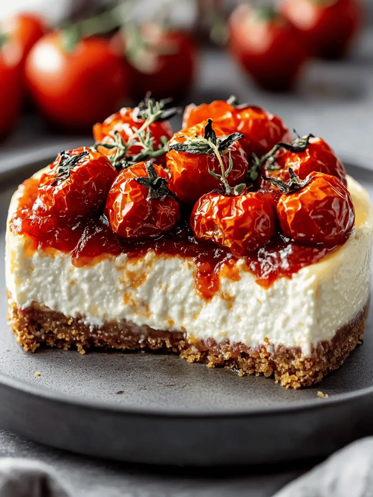 Savory Cheesecake with Roasted Tomato Jam & Parmesan Crust Delight 4 Savory Cheesecake with Roasted Tomato Jam & Parmesan Crust