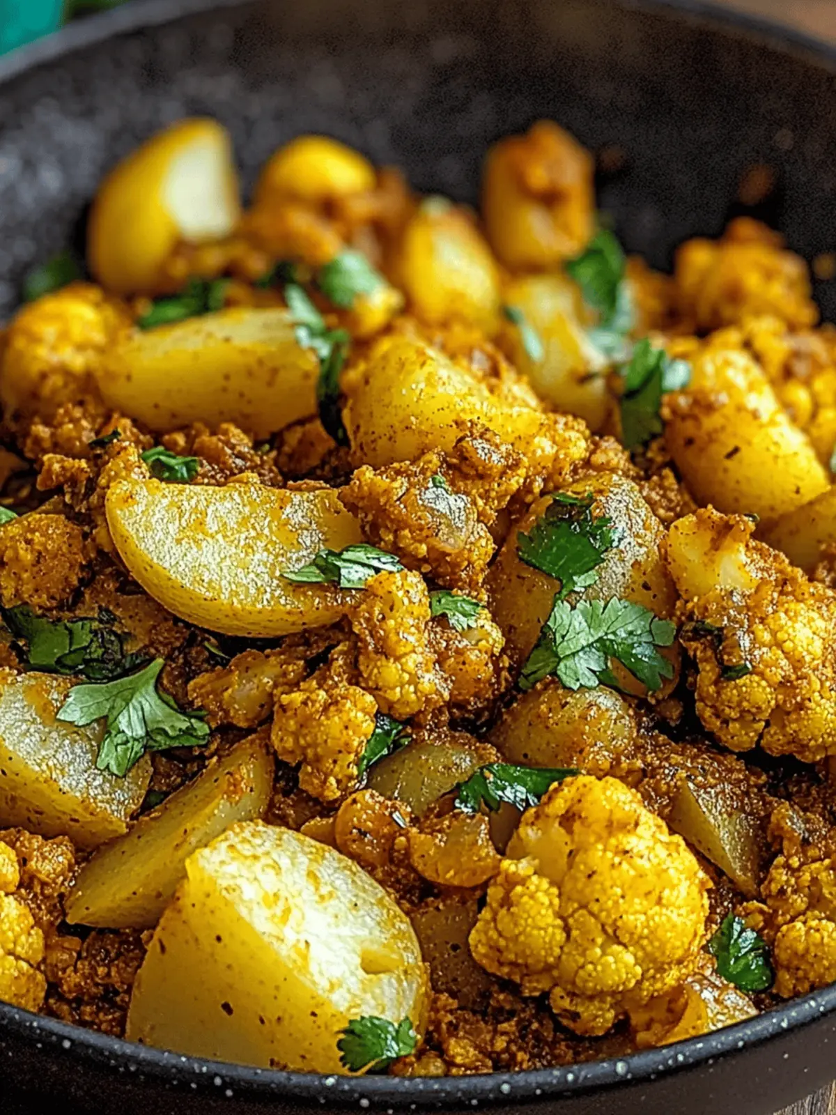 Aloo Gobi: Wholesome Indian Spiced Potatoes & Cauliflower Delight 4 Aloo Gobi (Indian Spiced Potatoes and Cauliflower)