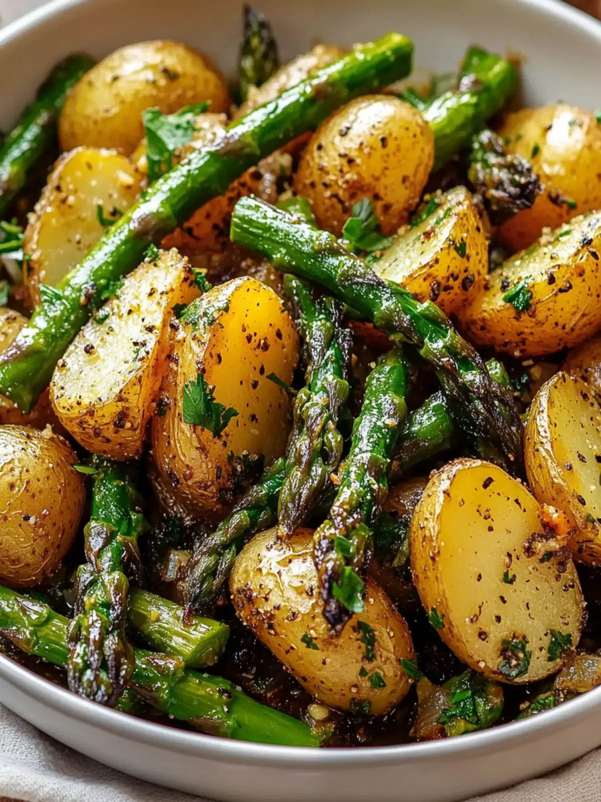 One-Pan Garlic Potatoes & Asparagus for Easy Dinner Bliss 2 One-Pan Garlic Potatoes & Asparagus