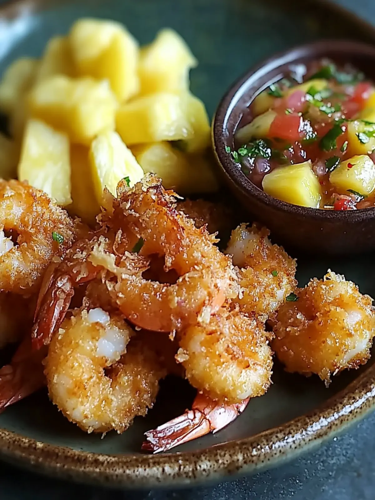 Crispy Coconut Shrimp with Pineapple Habanero Salsa Bliss 2 Crispy Coconut Shrimp with Pineapple Habanero Salsa
