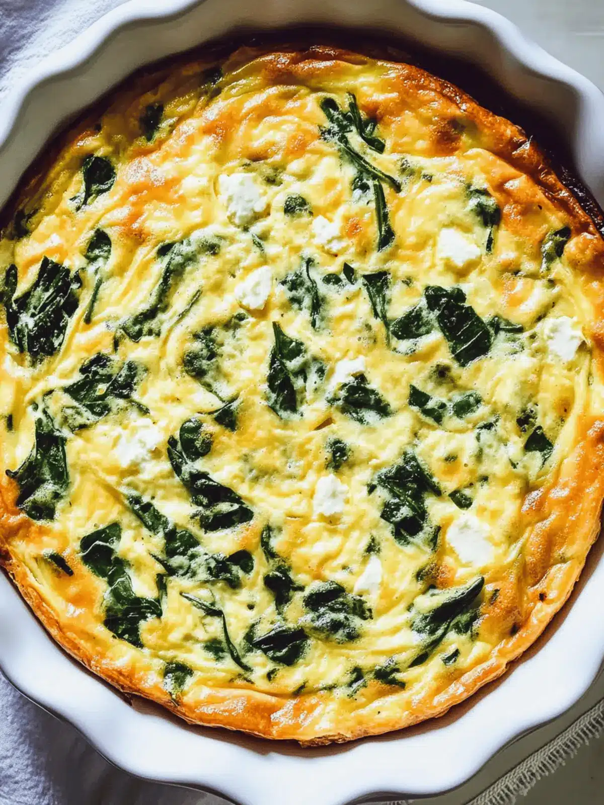 Cottage Cheese and Spinach Crustless Quiche for Busy Mornings 4 Cottage Cheese and Spinach Crustless Quiche